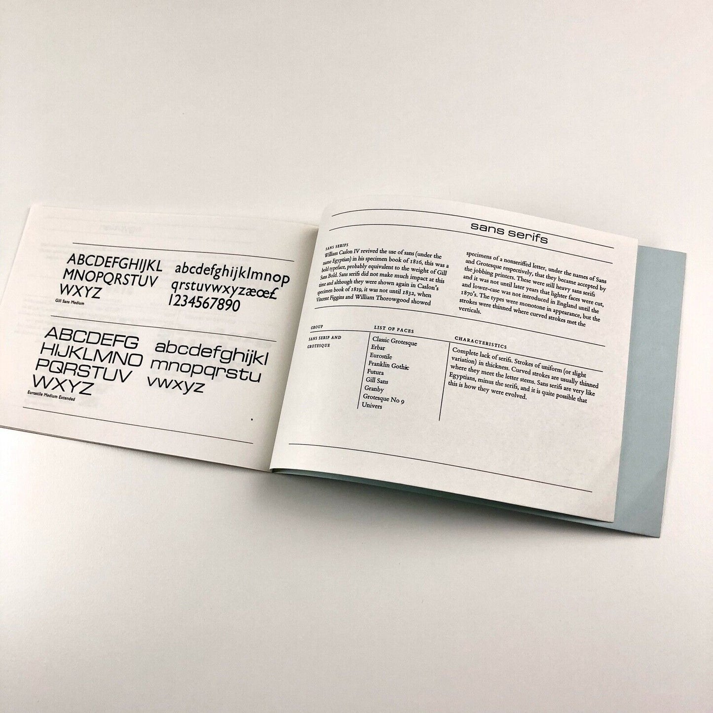 The Development & Classification of Type Design, School of Printing R.E. O'Brien