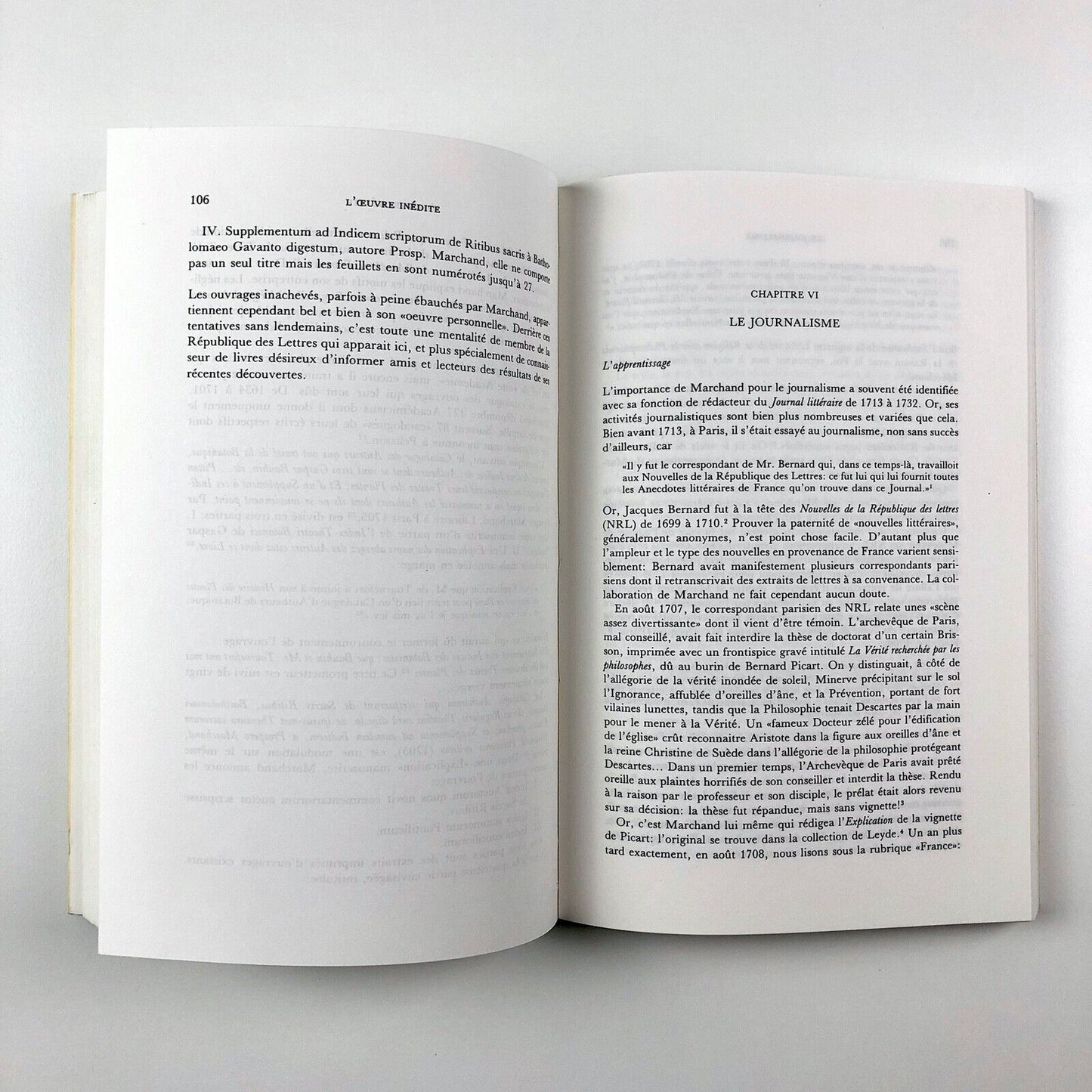 Prosper Marchand La Vie et L'Oeuvre 1678-1756 | Berkvens-Stevelinck Leiden, 1987