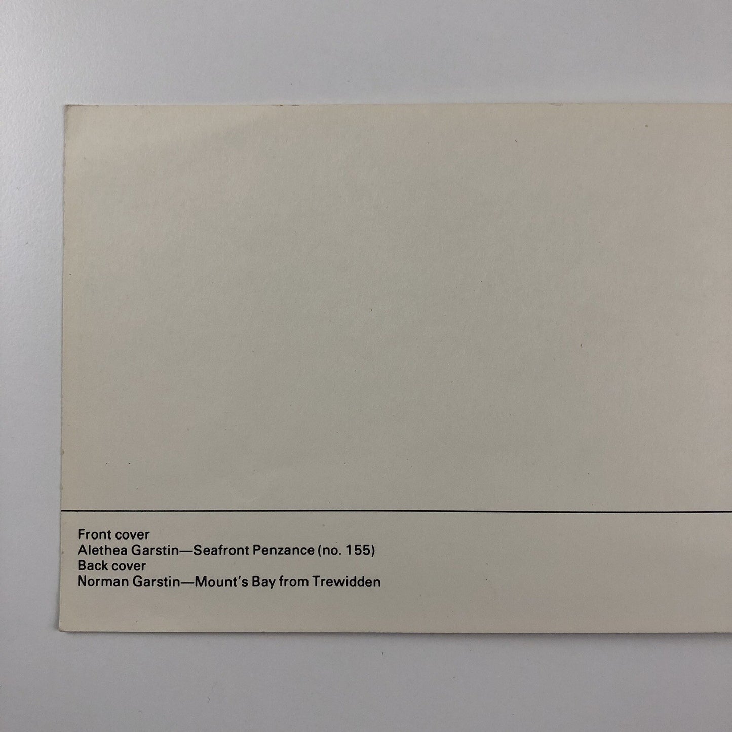 Invite to Norman & Alethea Garstin Penwith Gallery Society of Artists | Private view card, May 1978