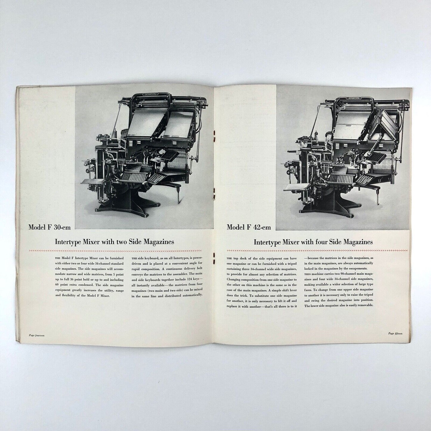 The New Model F Intertype Mixer | Trade booklet, Intertype Limited, 1934