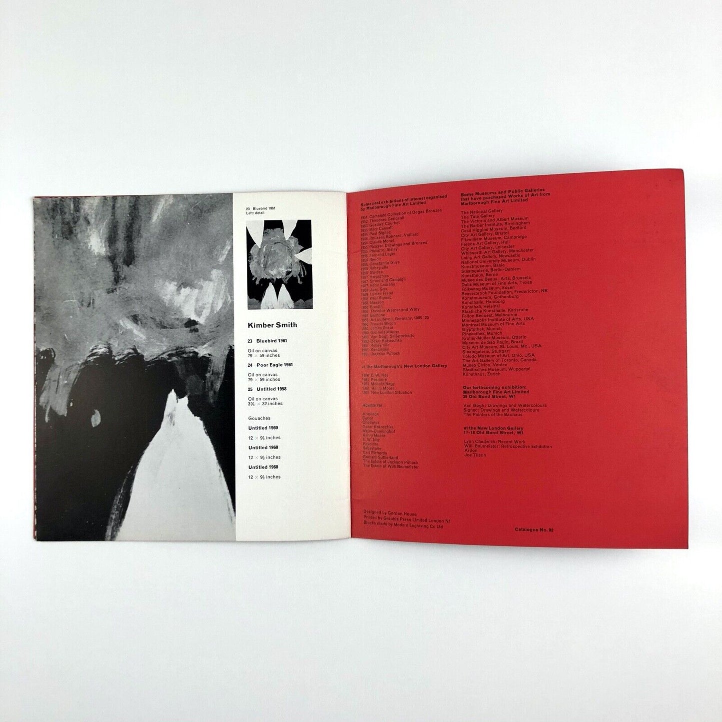 New New York Scene | Marlborough Fine Art London, 1961 | Artists include: Lee Bontecou, Helen Frankenthaler, Al Held, Ellsworth Kelly, Lee Krasner, Alfred Leslie, Morris Louis, Kenneth Noland, Alfonso Ossorio, Raymond Parker, Kimber Smith