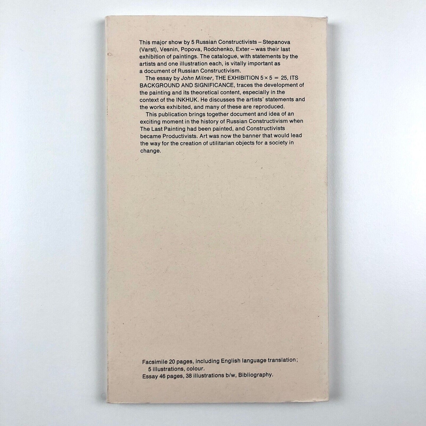 Russian Avant-Garde exhibition Moscow, 1921 | Facsimile catalogue 5 x 5 = 25