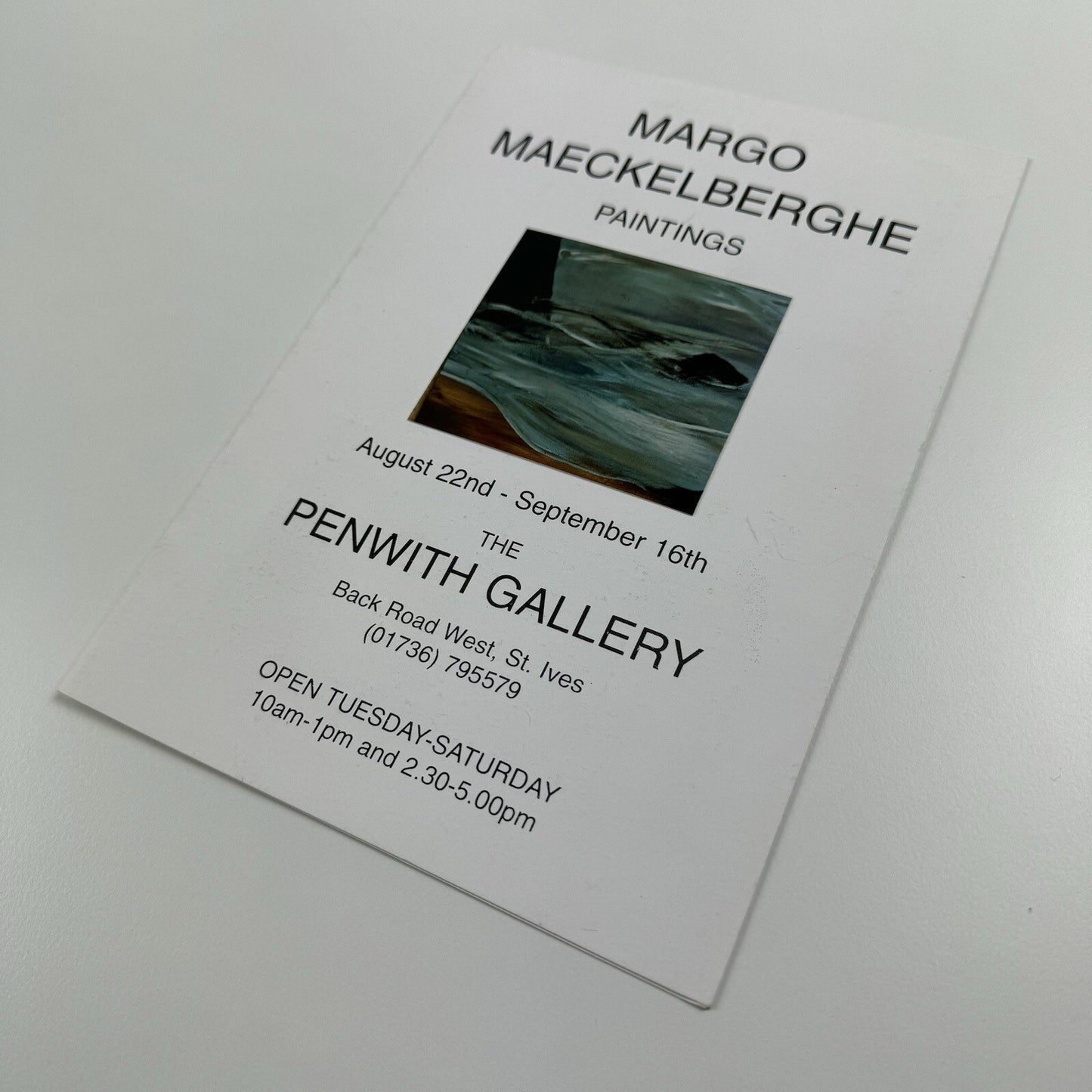 Margo Maeckelberghe – Paintings | The Penwith Gallery St Ives | Folded card