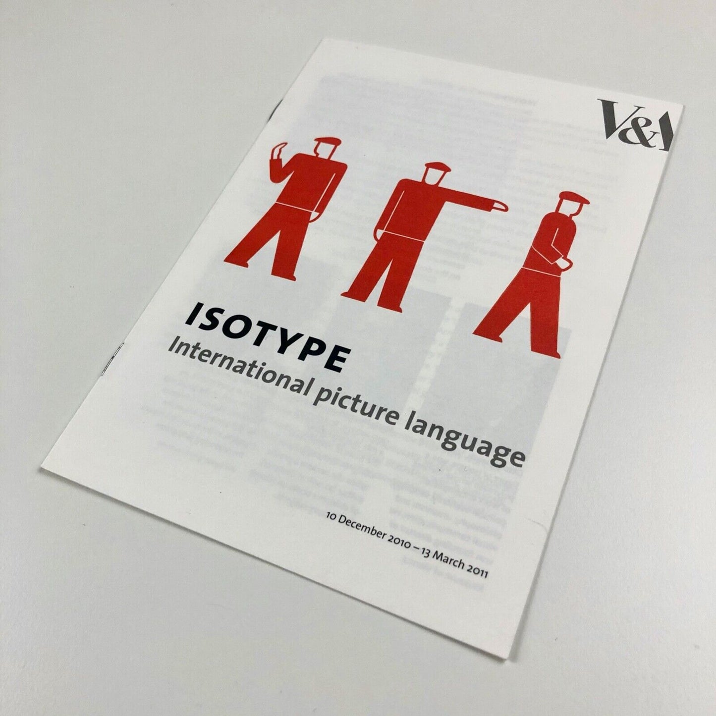 Gallery guide Isotype International picture language V&A exhibition | University of Reading, 2011