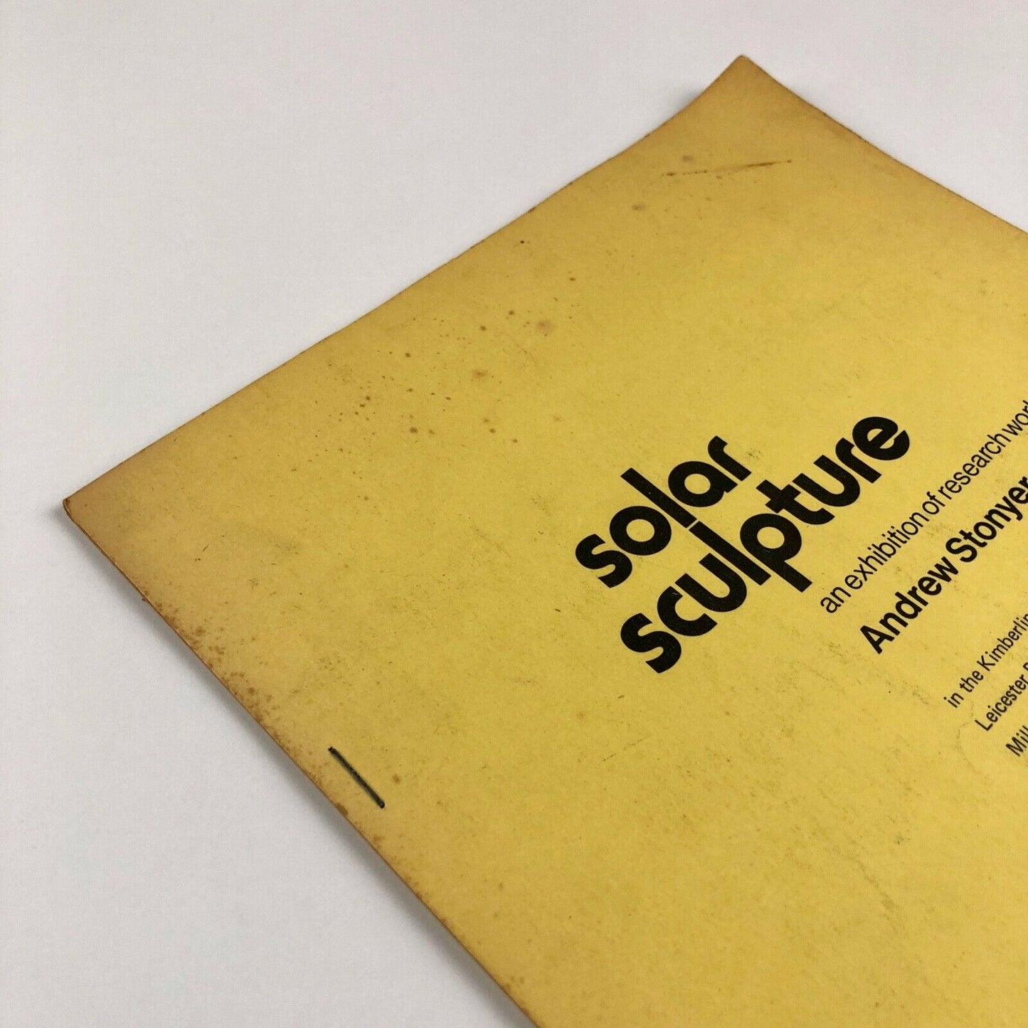 Solar Sculpture by Andrew Stonyer | Leicester Polytechnic 1979 exhibition list