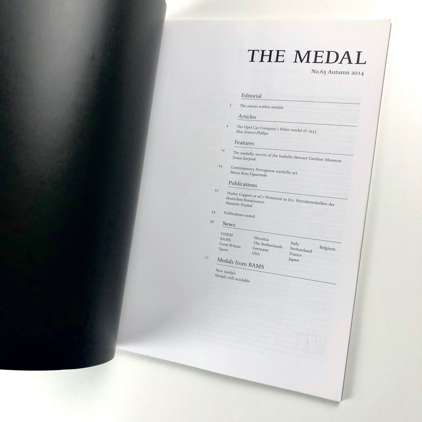 The Medal – British Art Medal Society BAMS journal | Issue no. 65, Autumn 2014