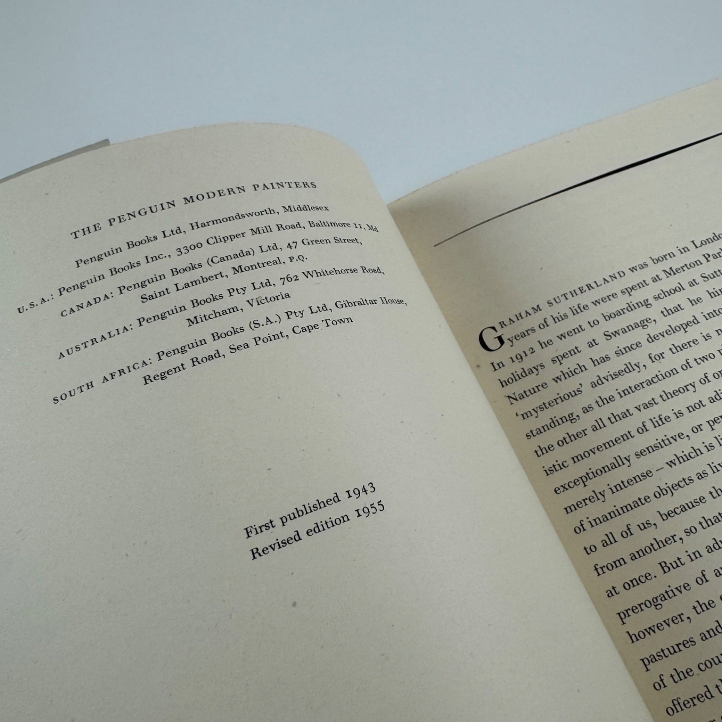Graham Sutherland by Edward Sackville-West | Penguin Painters, revised 1955