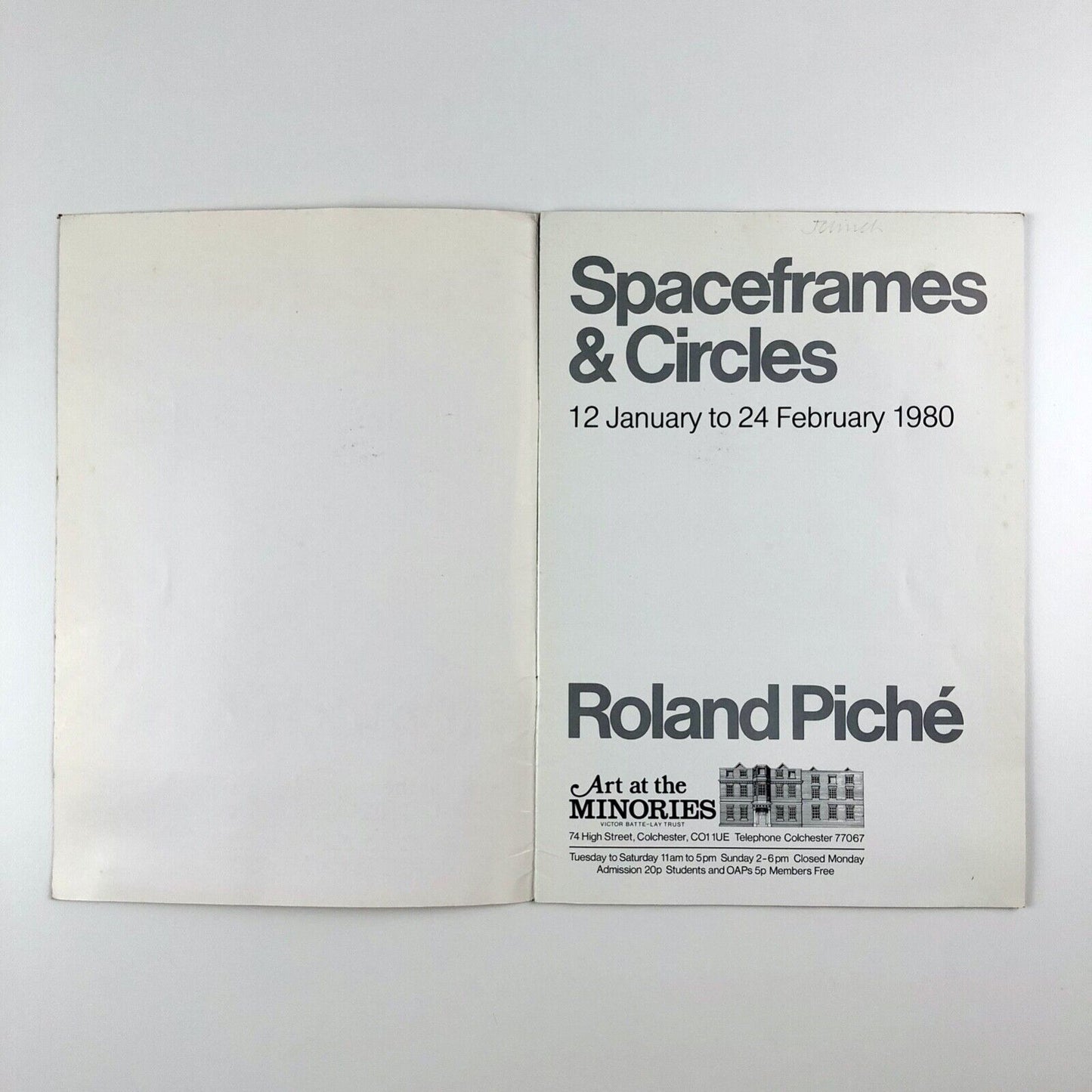 Spaceframes & Circles. Roland Piché | The Minories, Colchester, 1980