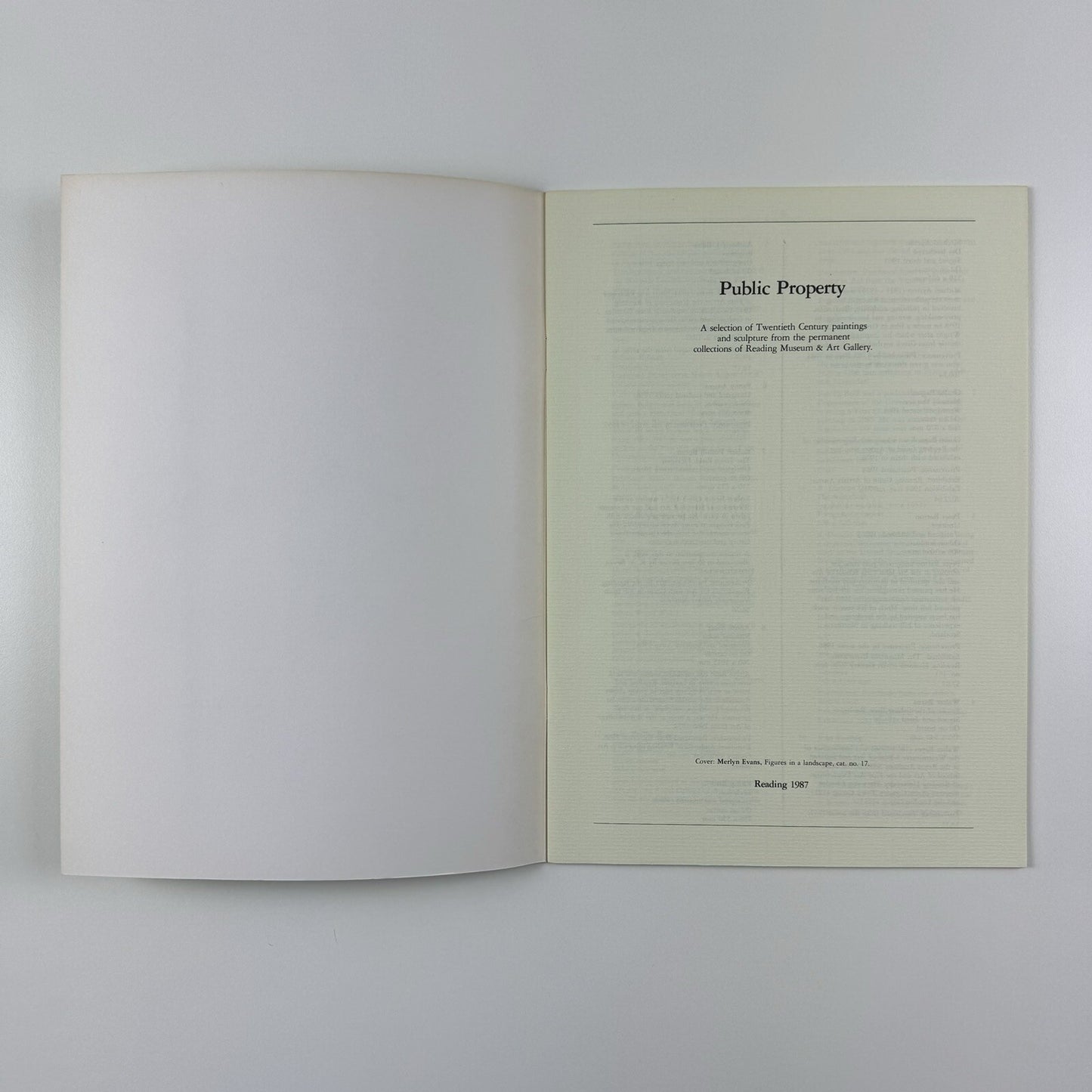 Public Property – 20th century paintings & sculpture | Reading Museum & Art Gallery, 1987