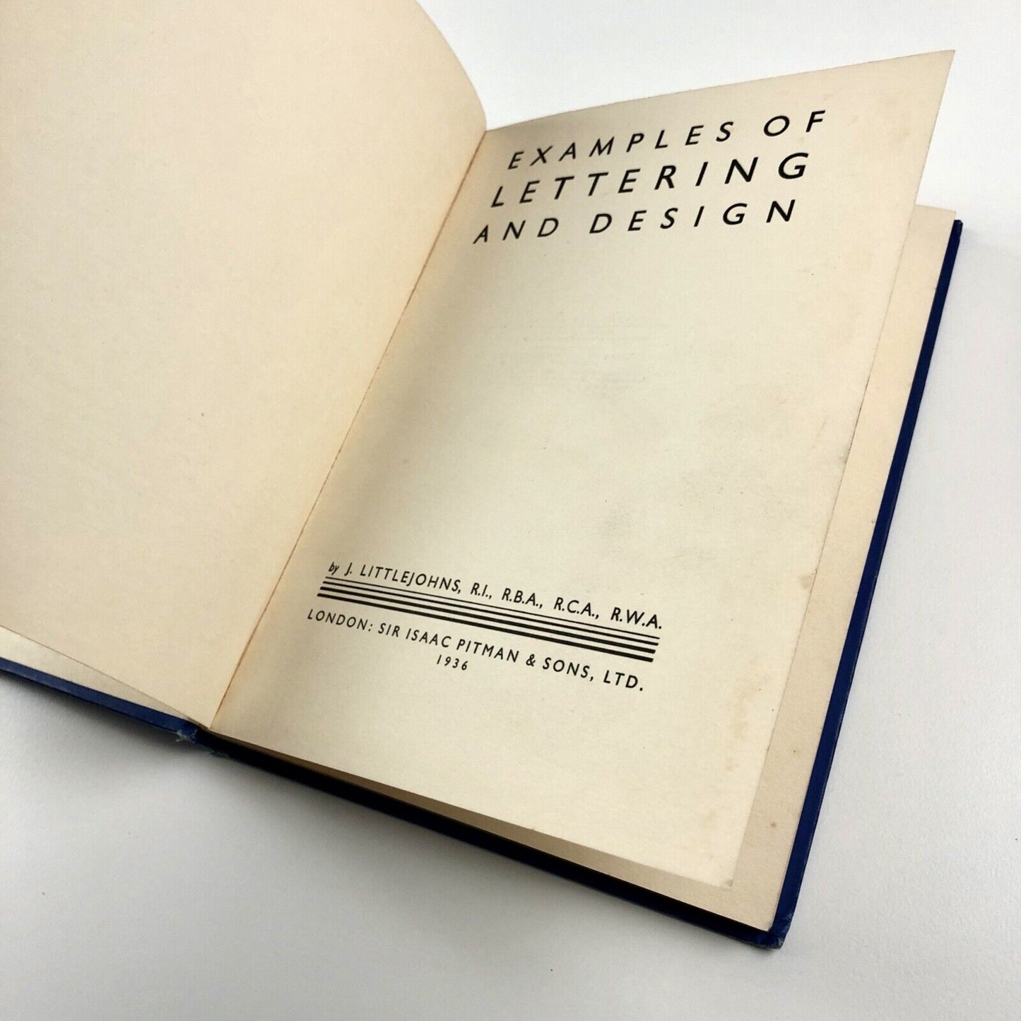 Examples of Lettering and Design by J. Littlejohns | Isaac Pitman, 1936
