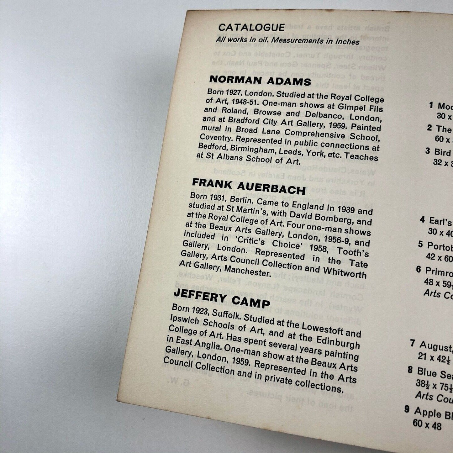 Contemporary British Landscape | Exhibition catalogue, Arts Council 1960-1