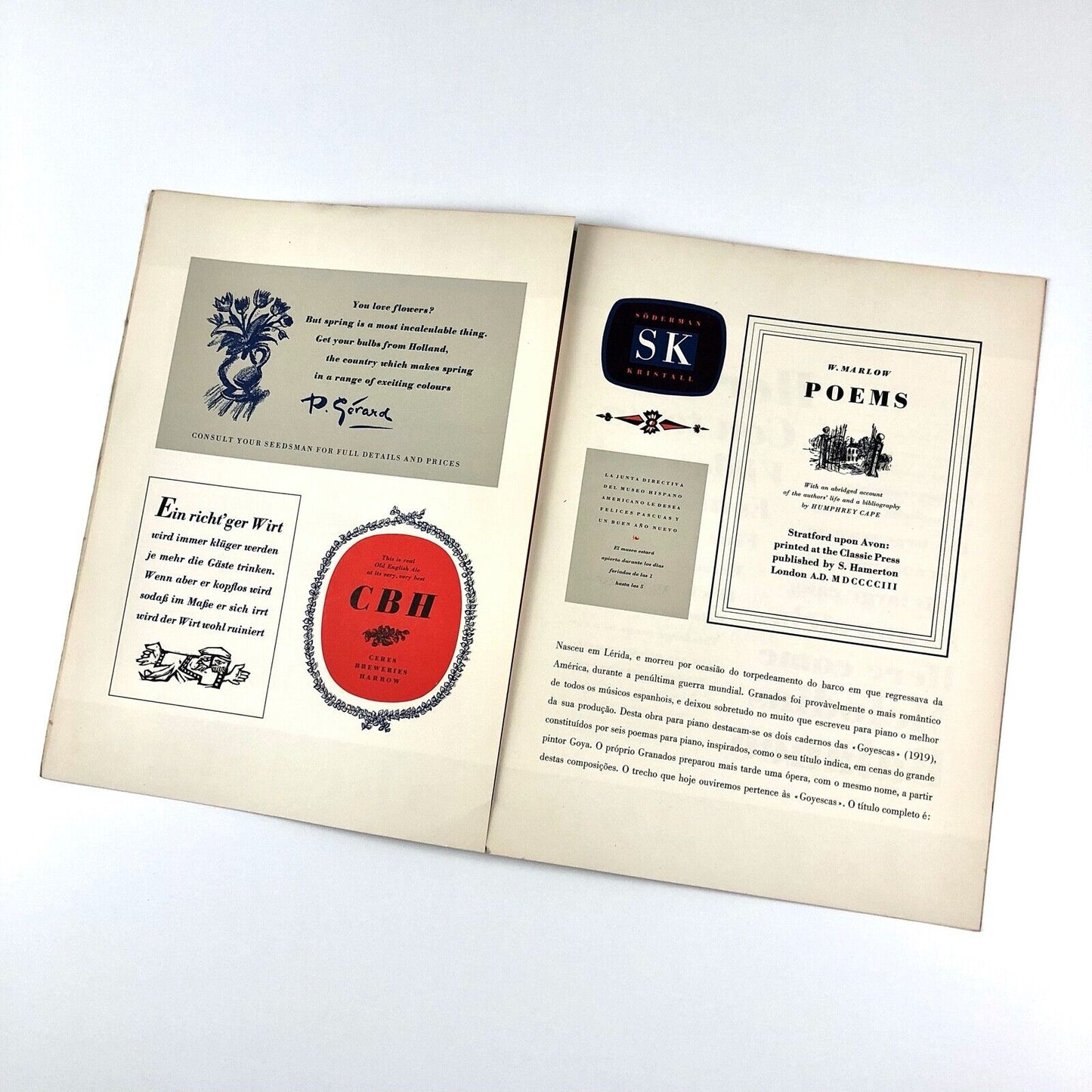 Bodoni type specimen brochure | Typefoundry Amsterdam 1950s?