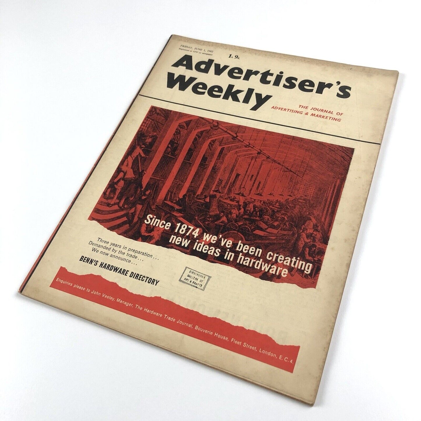 Advertiser’s Weekly | The Journal of Advertising & Marketing | 1 June 1962