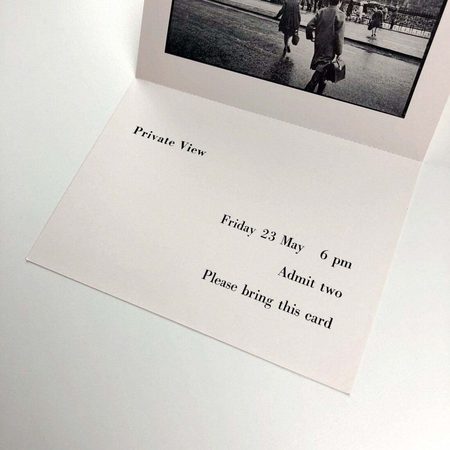 Folding card for Edinburgh Photographs. Richard Hough | A Scottish Arts Council Exhibition, 1975