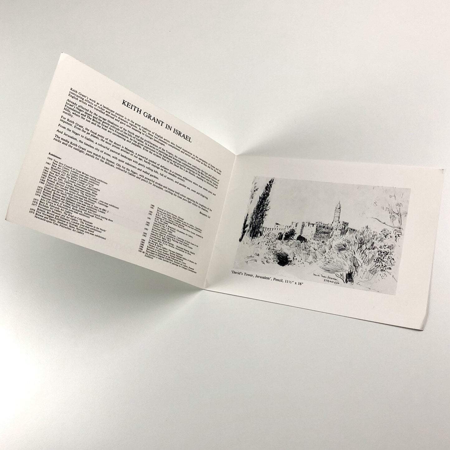 Keith Grant in Israel. Folding card | Cadogan Contemporary 1989