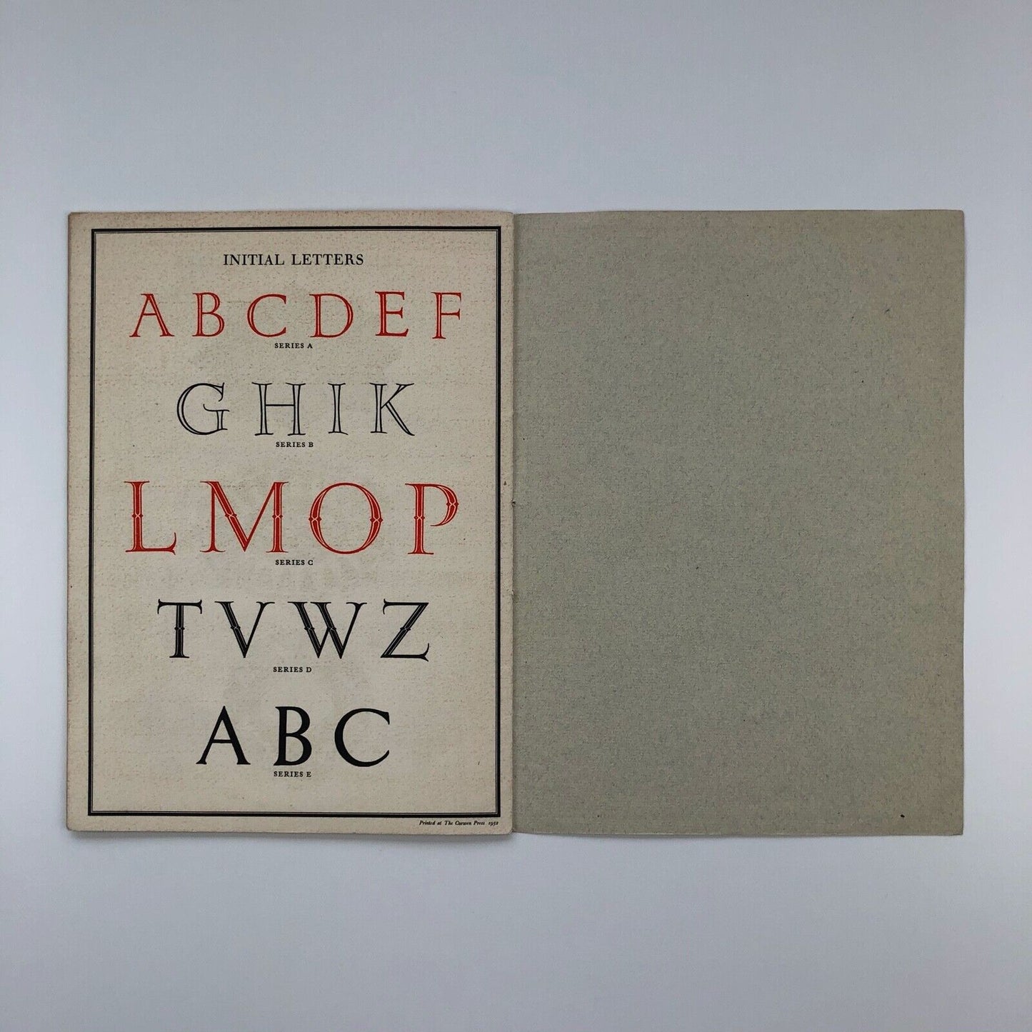 Type Faces in use at The Curwen Press | 1951 Type specimen brochure