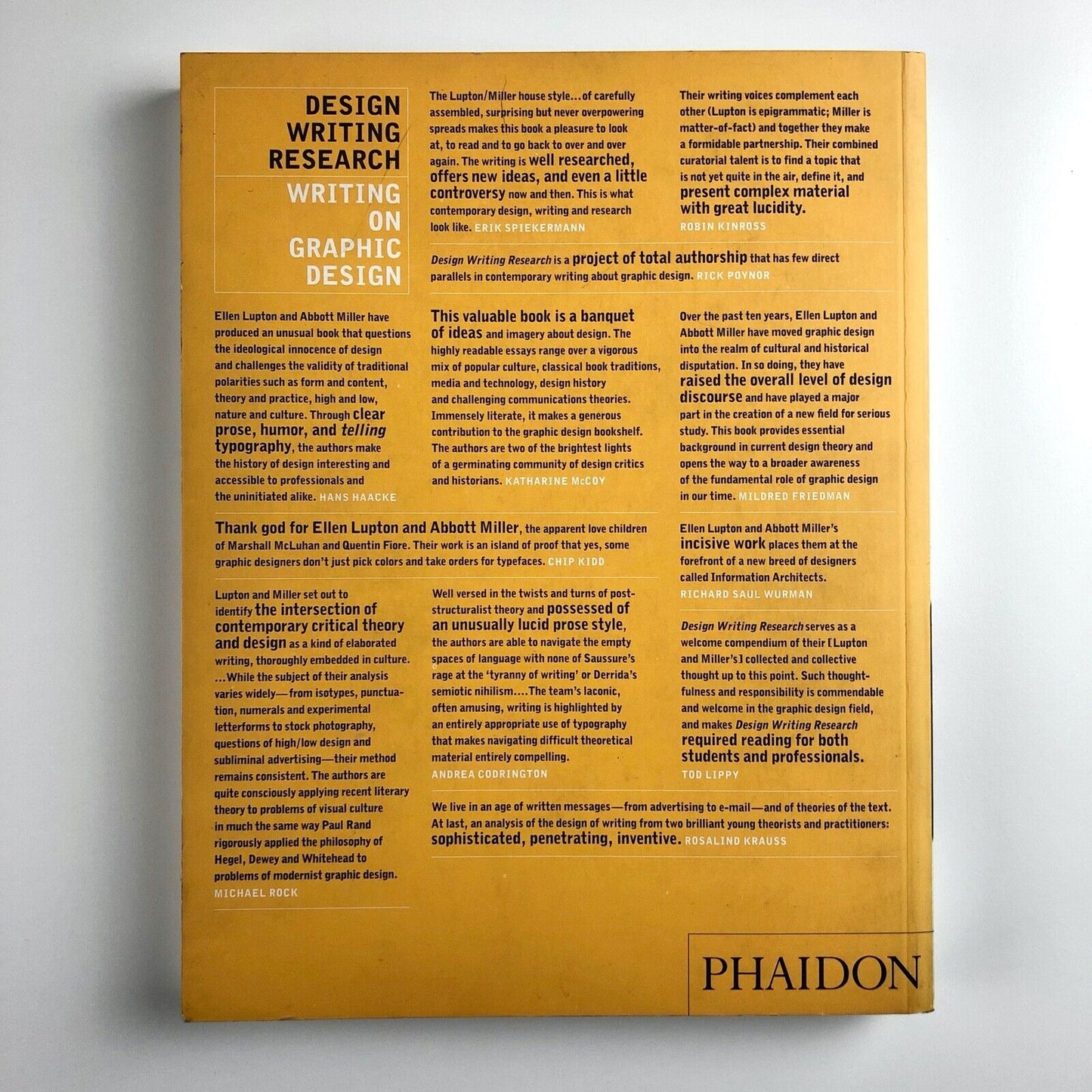 Design Writing Research: Writing on Graphic Design | Lupton and Miller, 1999