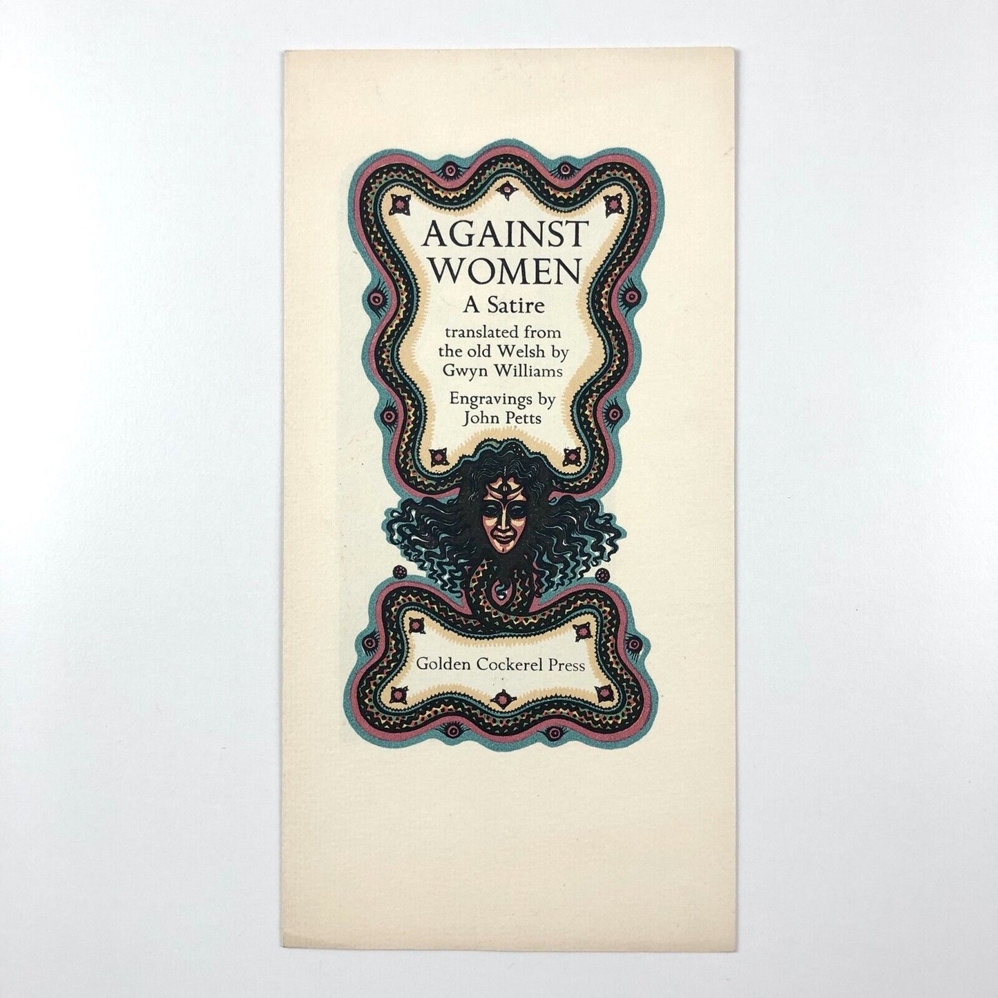 Golden Cockerel Press prospectus 'Against Women' | Gwyn Williams, John Petts 1953