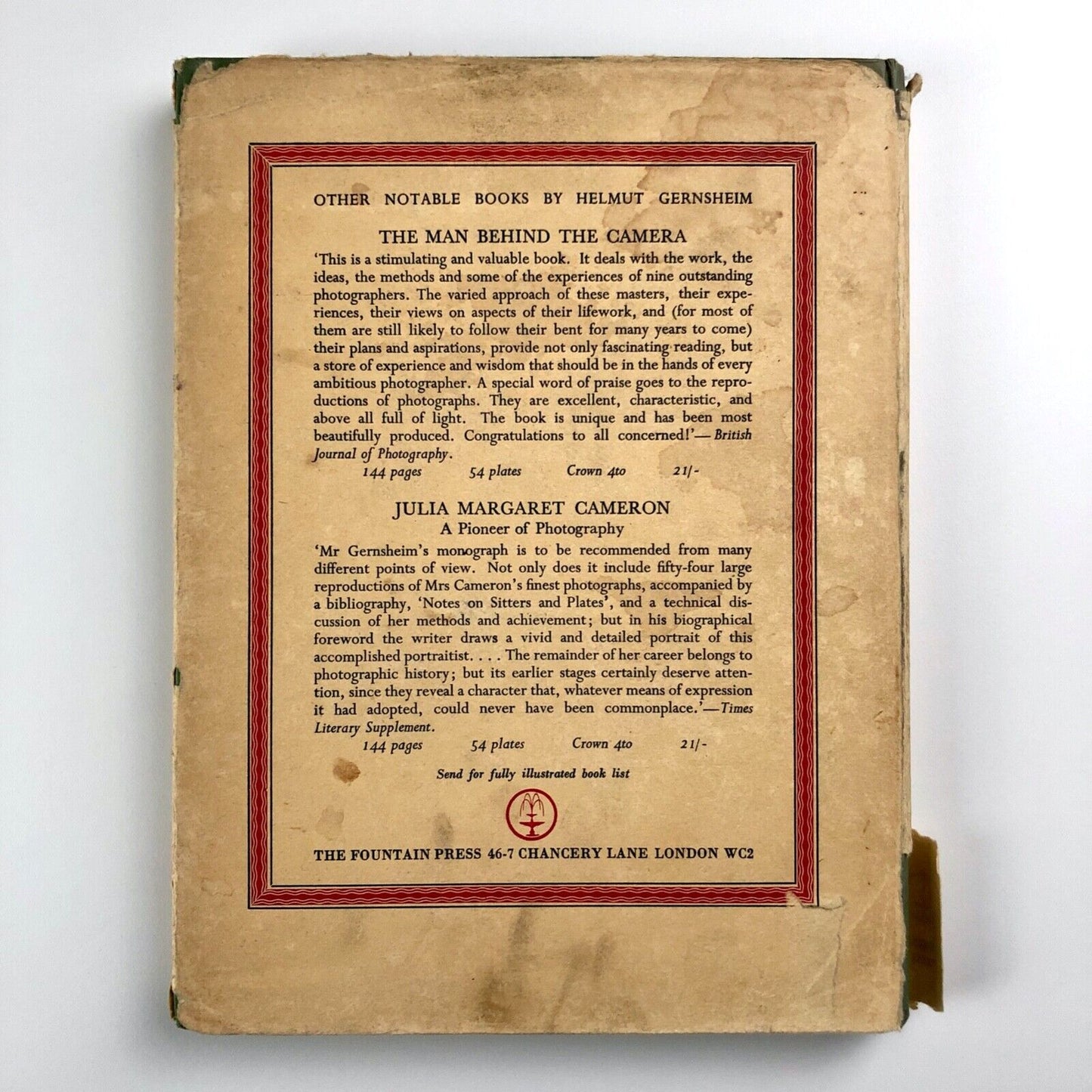 Focus on Architecture and Sculpture | Helmut Gernsheim | The Fountain Press 1949