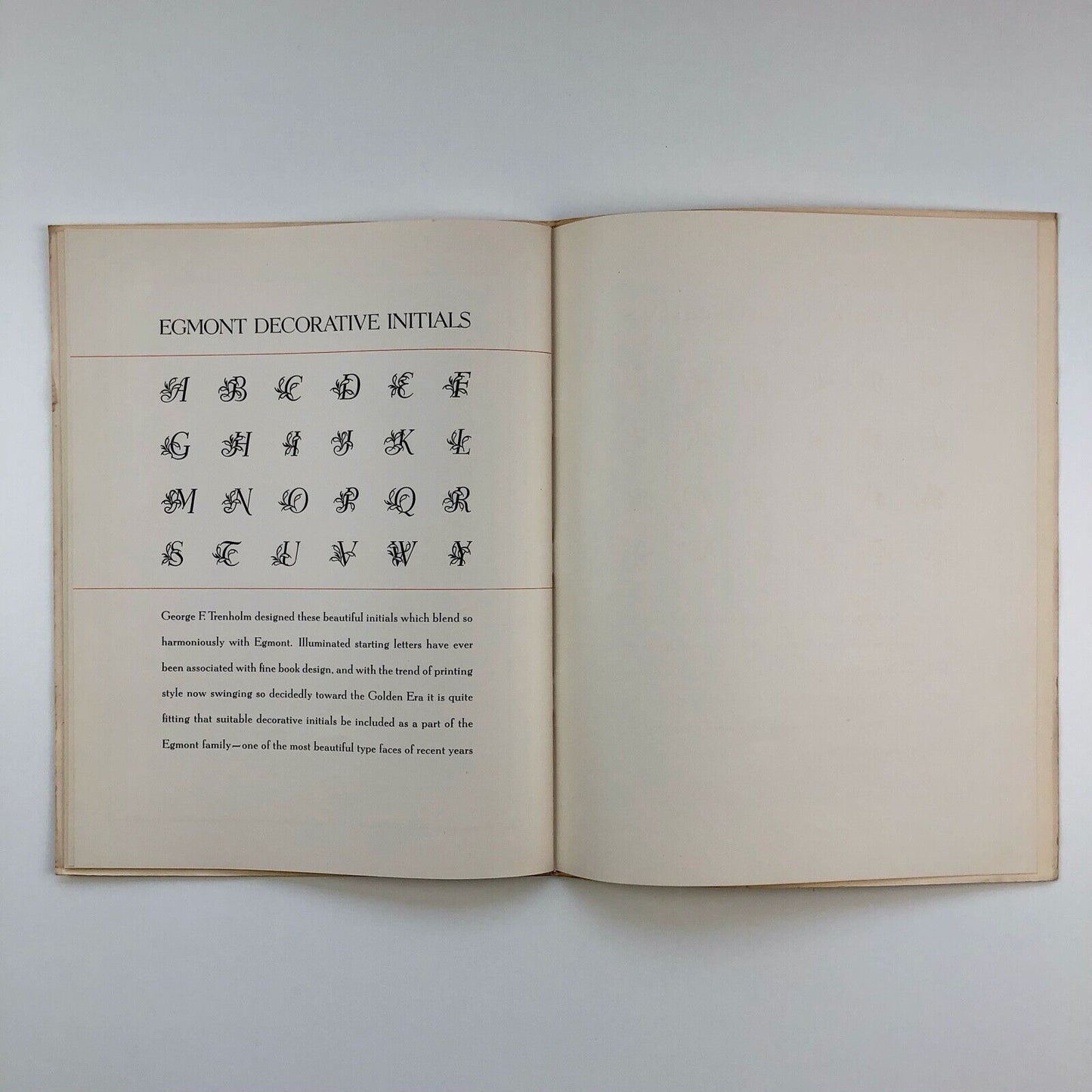 Egmont type specimen booklet | Intertype Corporation, Brooklyn | type design by S.H. de Roos 1936