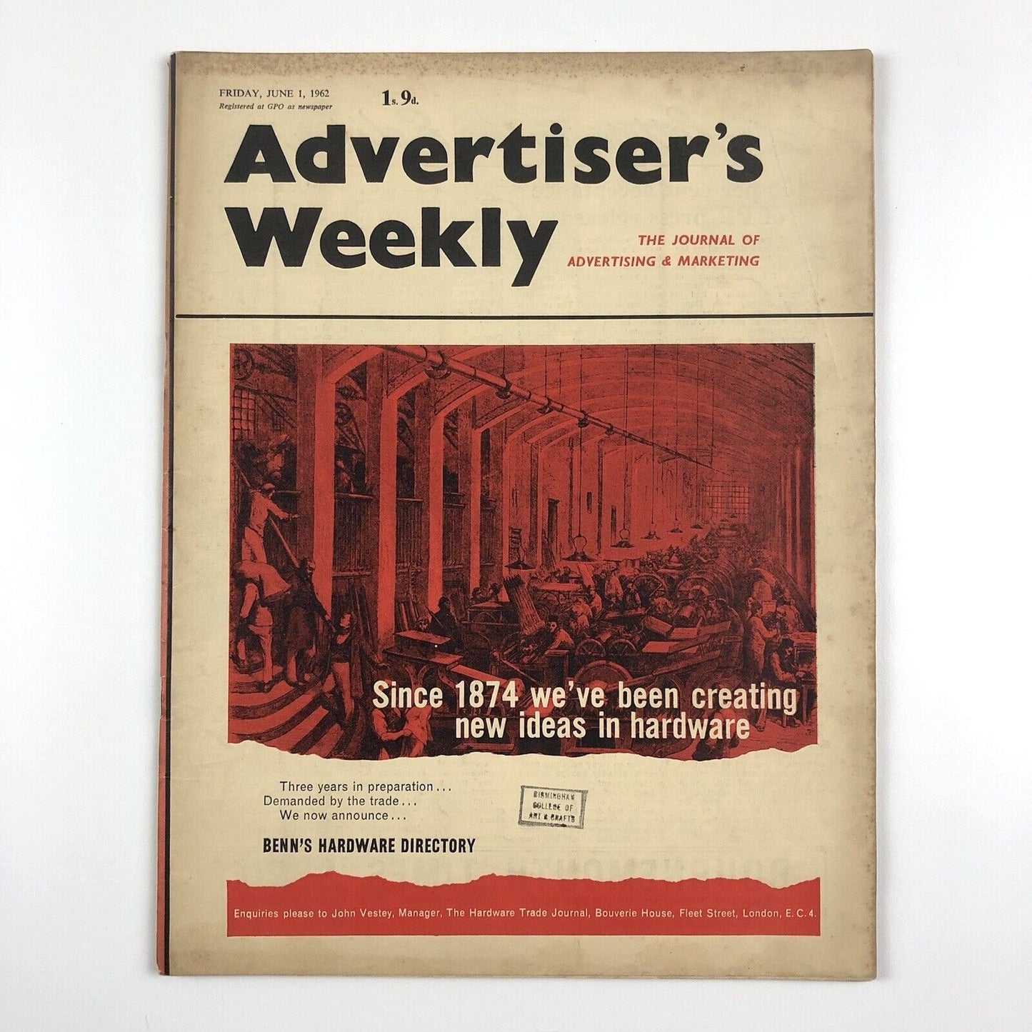 Advertiser’s Weekly | The Journal of Advertising & Marketing | 1 June 1962