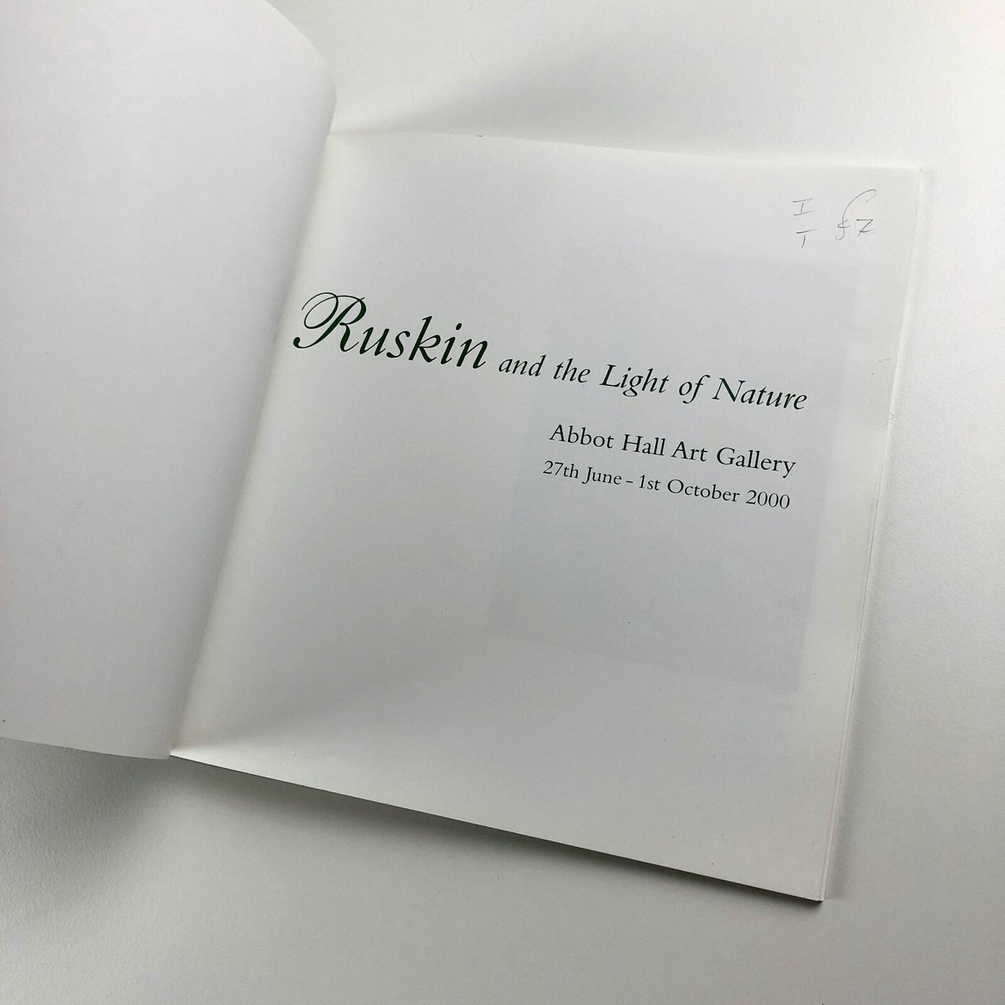 Ruskin and the Light of Nature | Abbot Hall Art Gallery catalogue, 2000