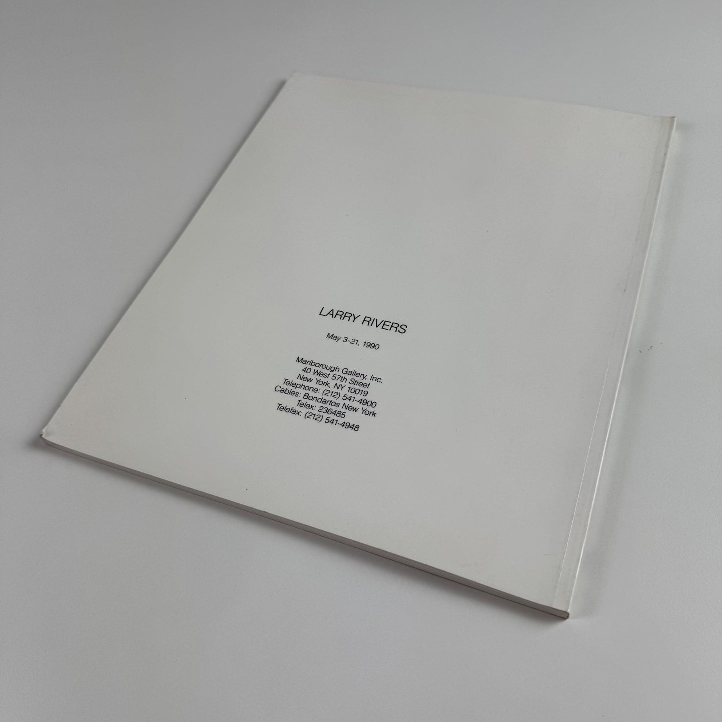 Larry Rivers. Works from the Sixties | Marlborough Fine Art, New York, May 1990