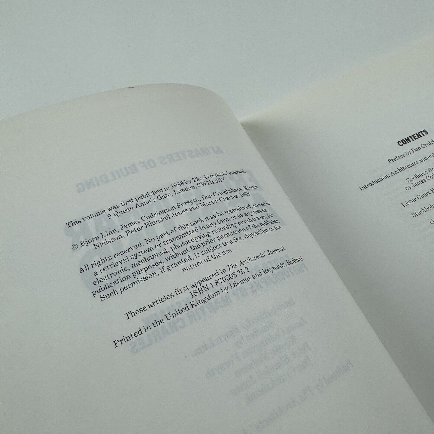 Erik Gunnar Asplund edited by Dan Cruickshank | AJ Masters of Building, 1988