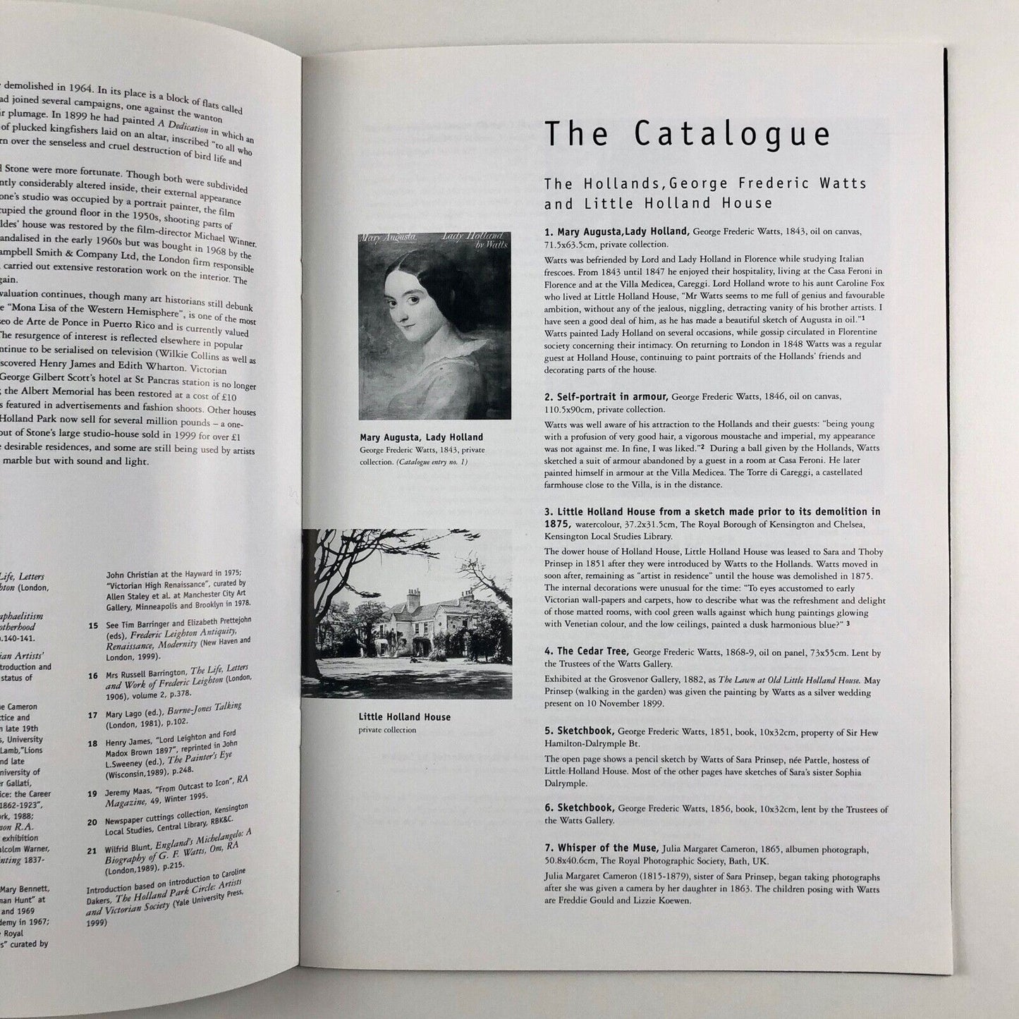 Leaflet for Artists At Home: The Holland Park Circle by Caroline Dakers | Leighton House Museum, 2000