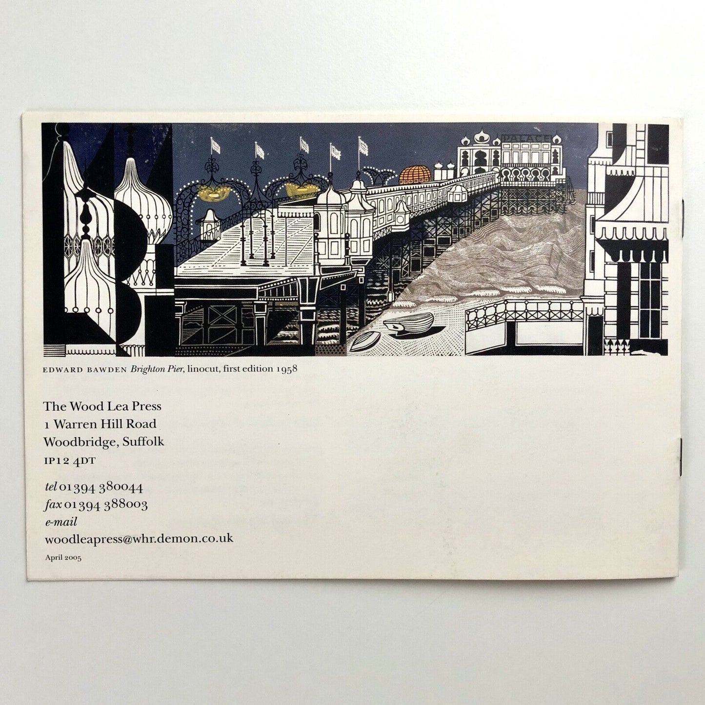 Prospectus to promote Edward Bawden editioned prints | Wood Lea Press, 2005