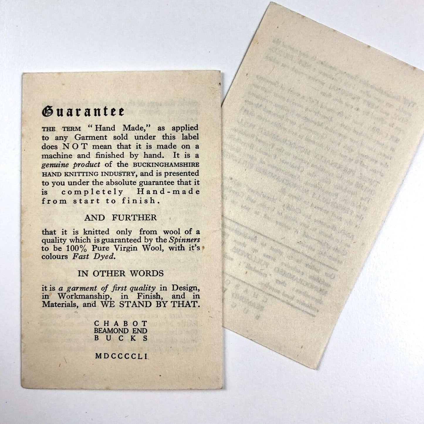 Heredity and Woolcraft, compiled by Diana Chabot | Buckinghamshire knitting 1961?