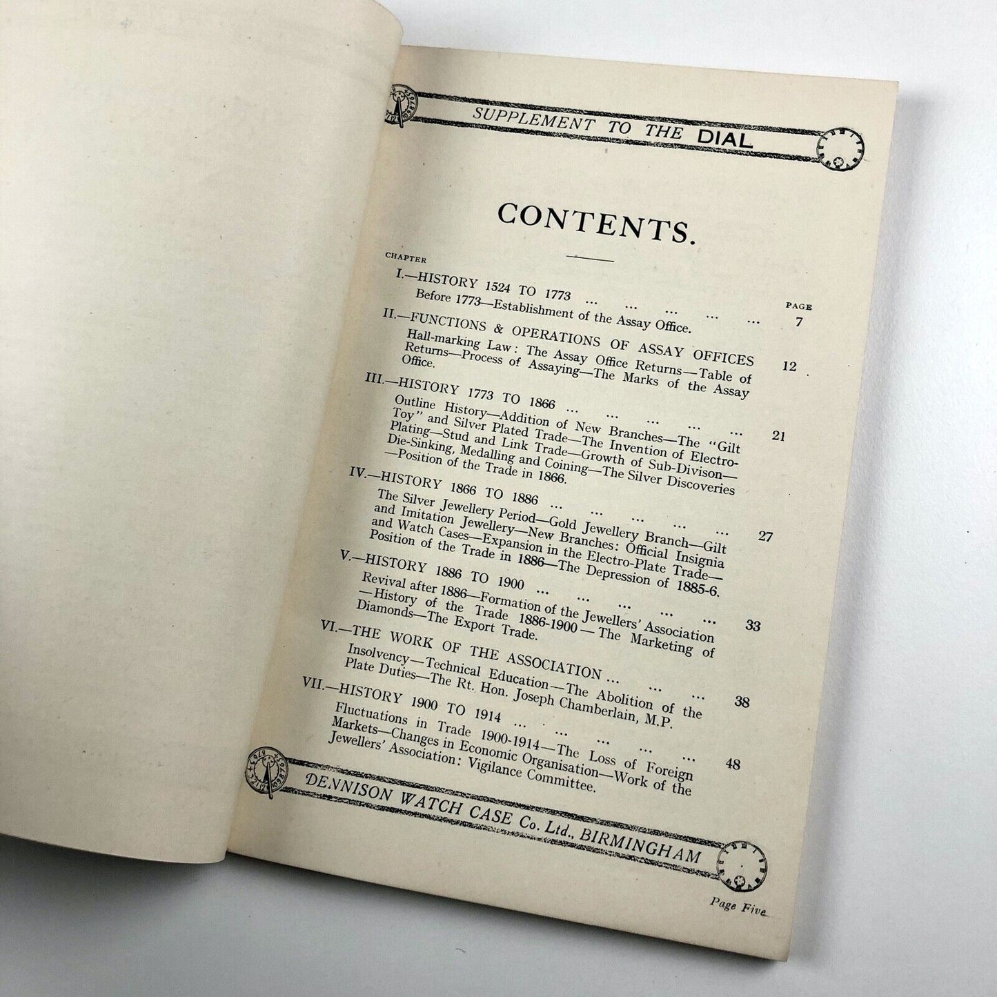 Supplement to The Dial: Birmingham Jewellery & Allied Trades | J.C. Roche, 1927