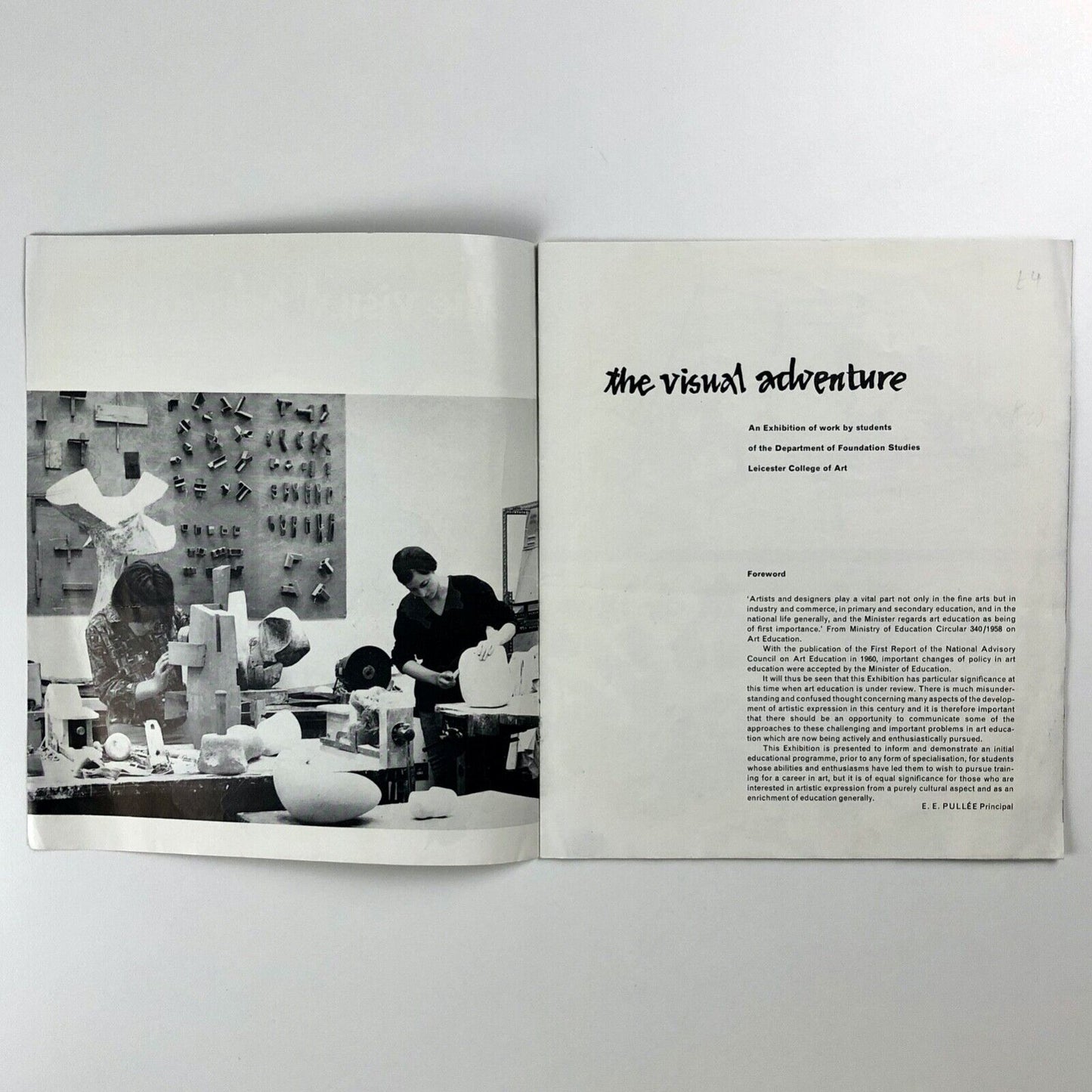 The visual adventure. Leicester College of Art students leaflet, 1963 | Tom Hudson