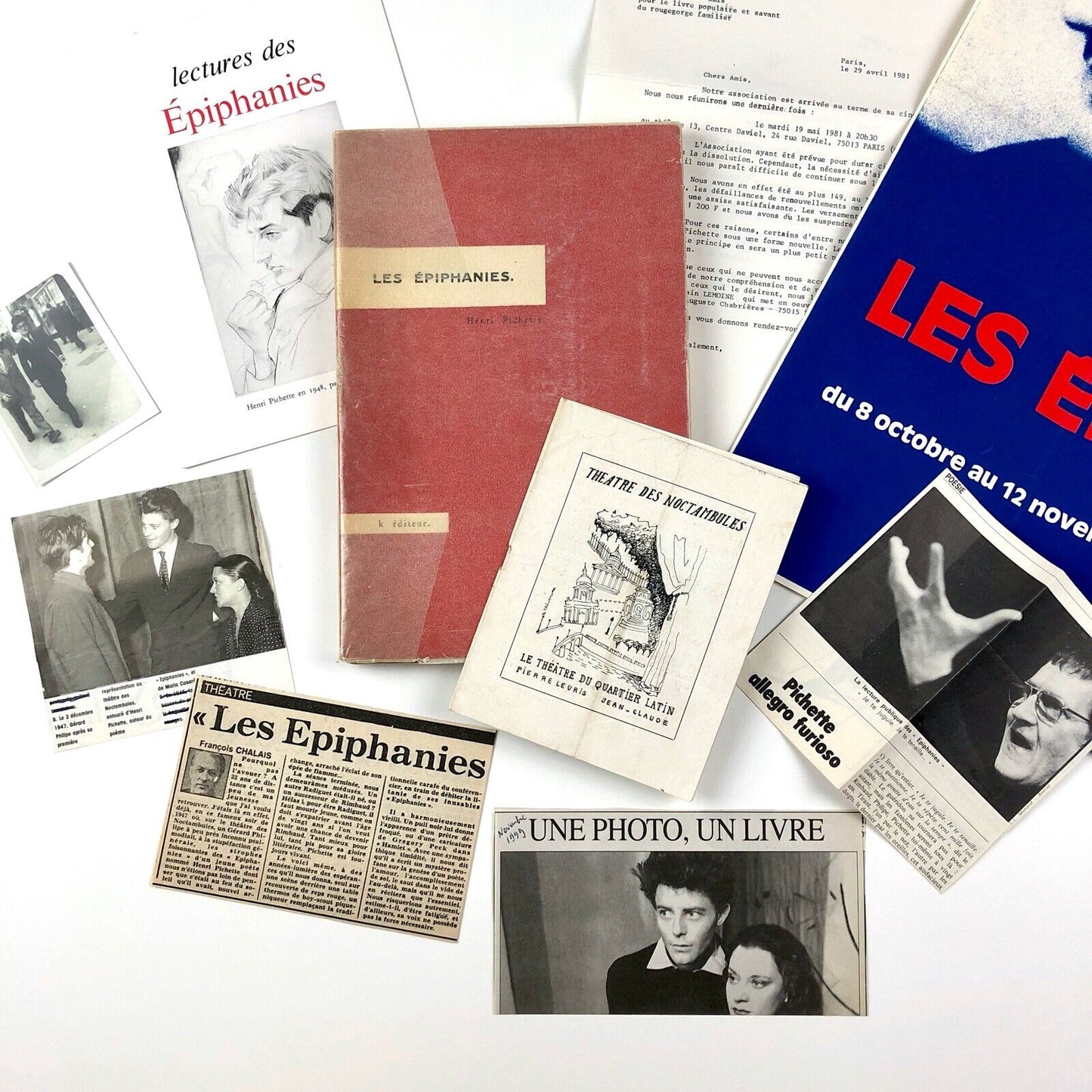 Les Épiphanies by Henri Pichette & related ephemera | André Coret | Noctambules