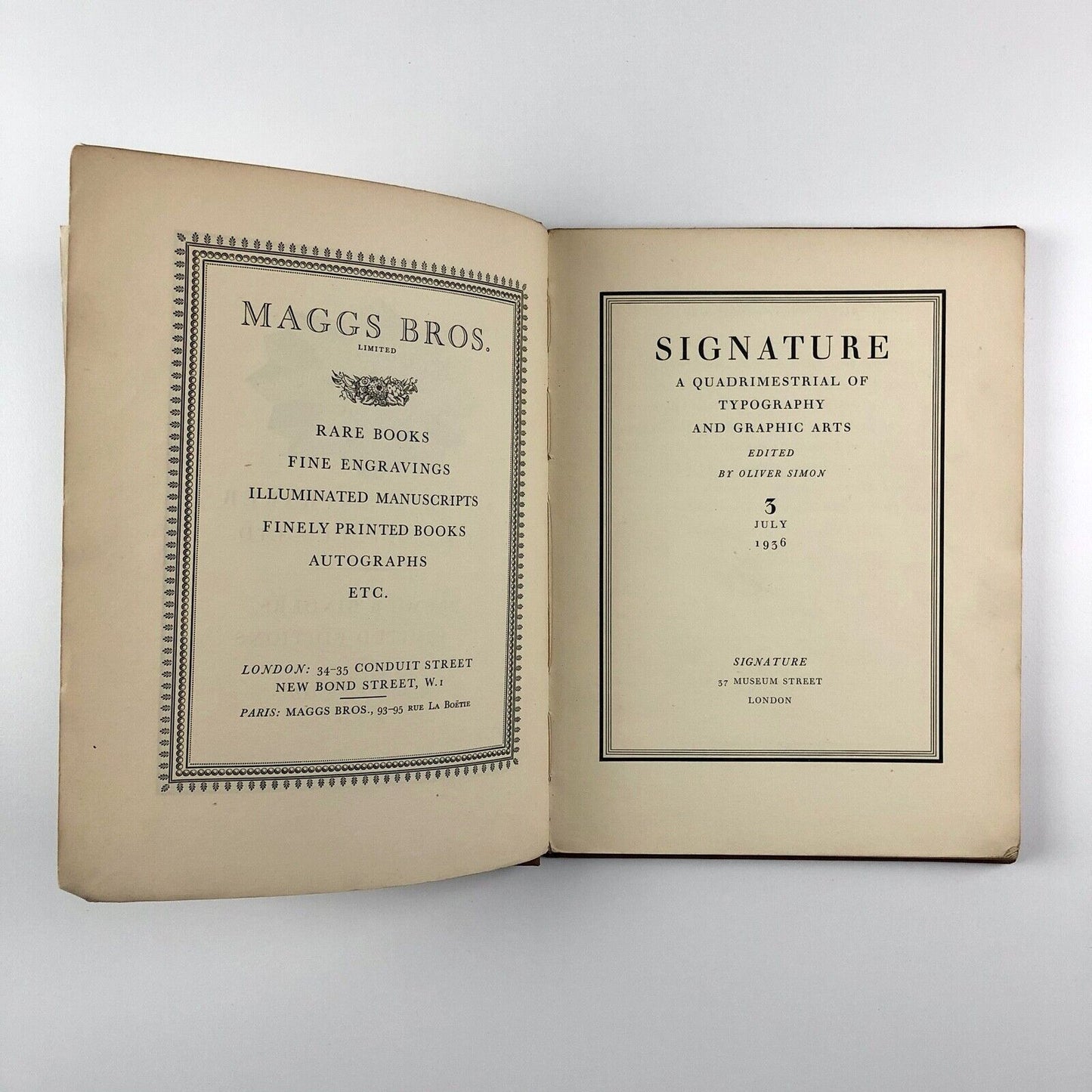 Signature | 3, July 1936 | Edward Bawden and Graham Sutherland | Edited by Oliver Simon