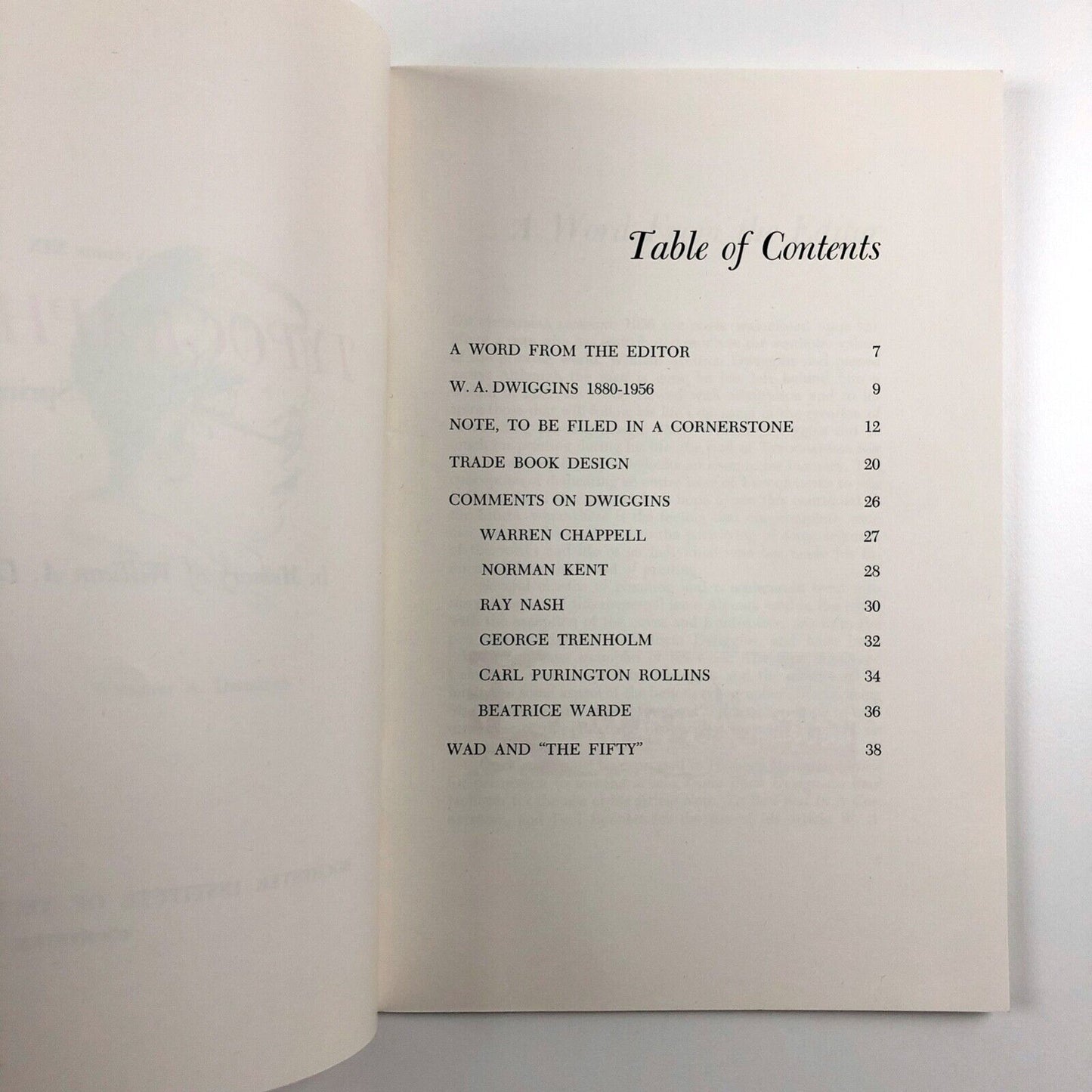 Typographer Spring 1958 Volume XIX No. 1 | In Memory of William A. Dwiggins | Rochester Institute of Technology, New York. Short note by Beatrice Warde