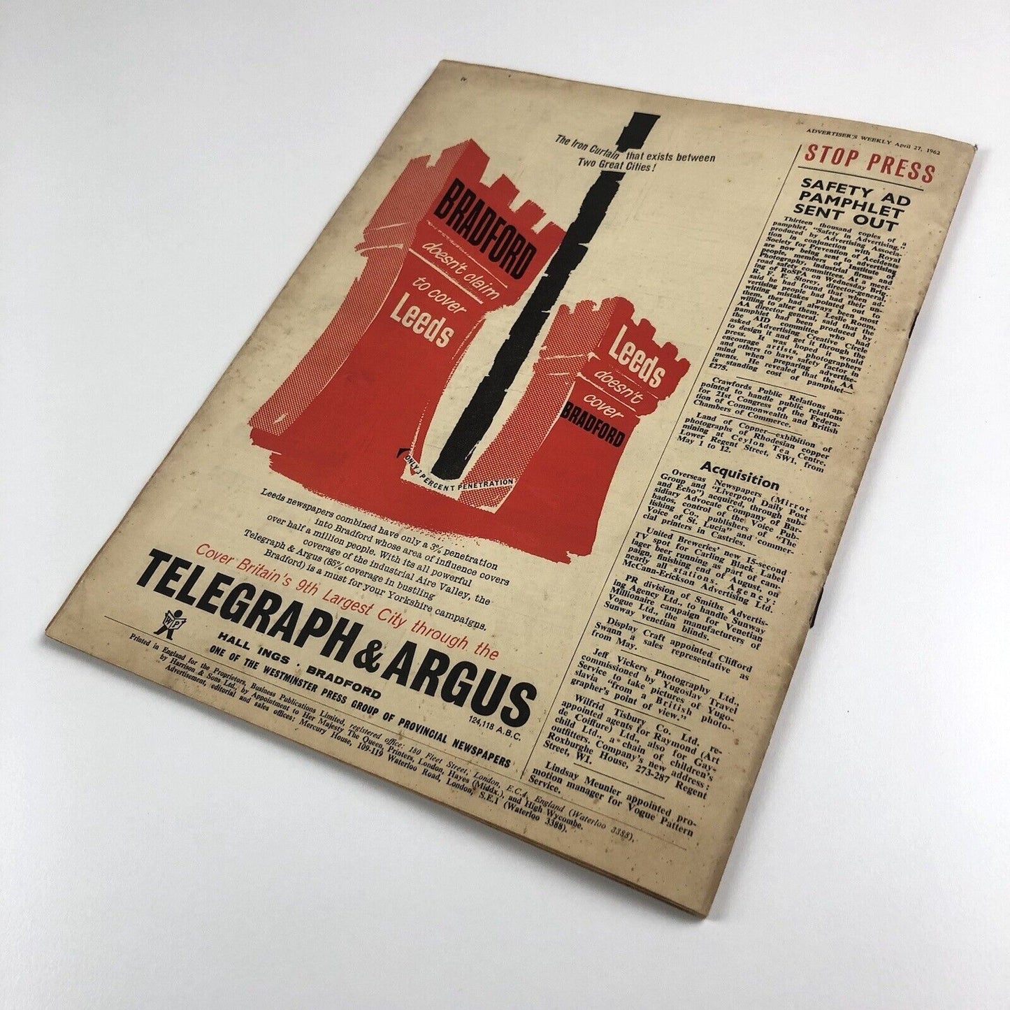 Advertiser’s Weekly | The Journal of Advertising & Marketing | 27 April 1962