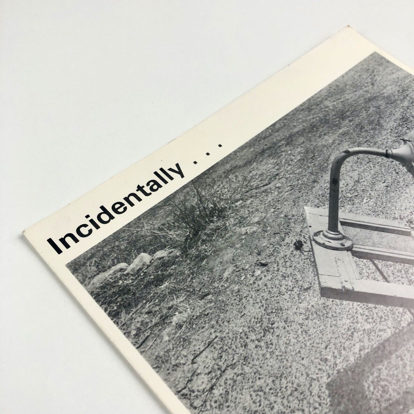 Folding card for Incidentally... The Winchester Gallery, 1986 | Selected by Sue Arrowsmith. Text by Michael Archer |