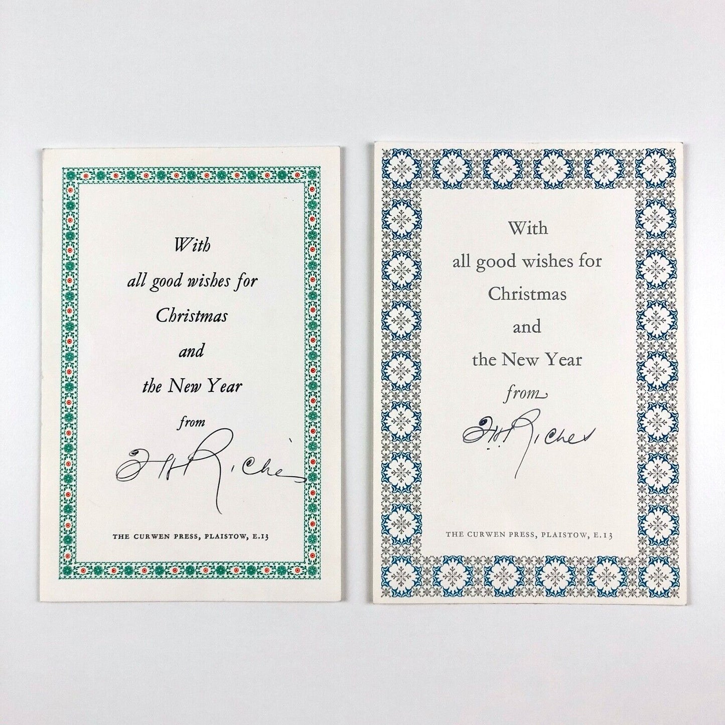 The Curwen Press | Christmas postcards | Printed ephemera