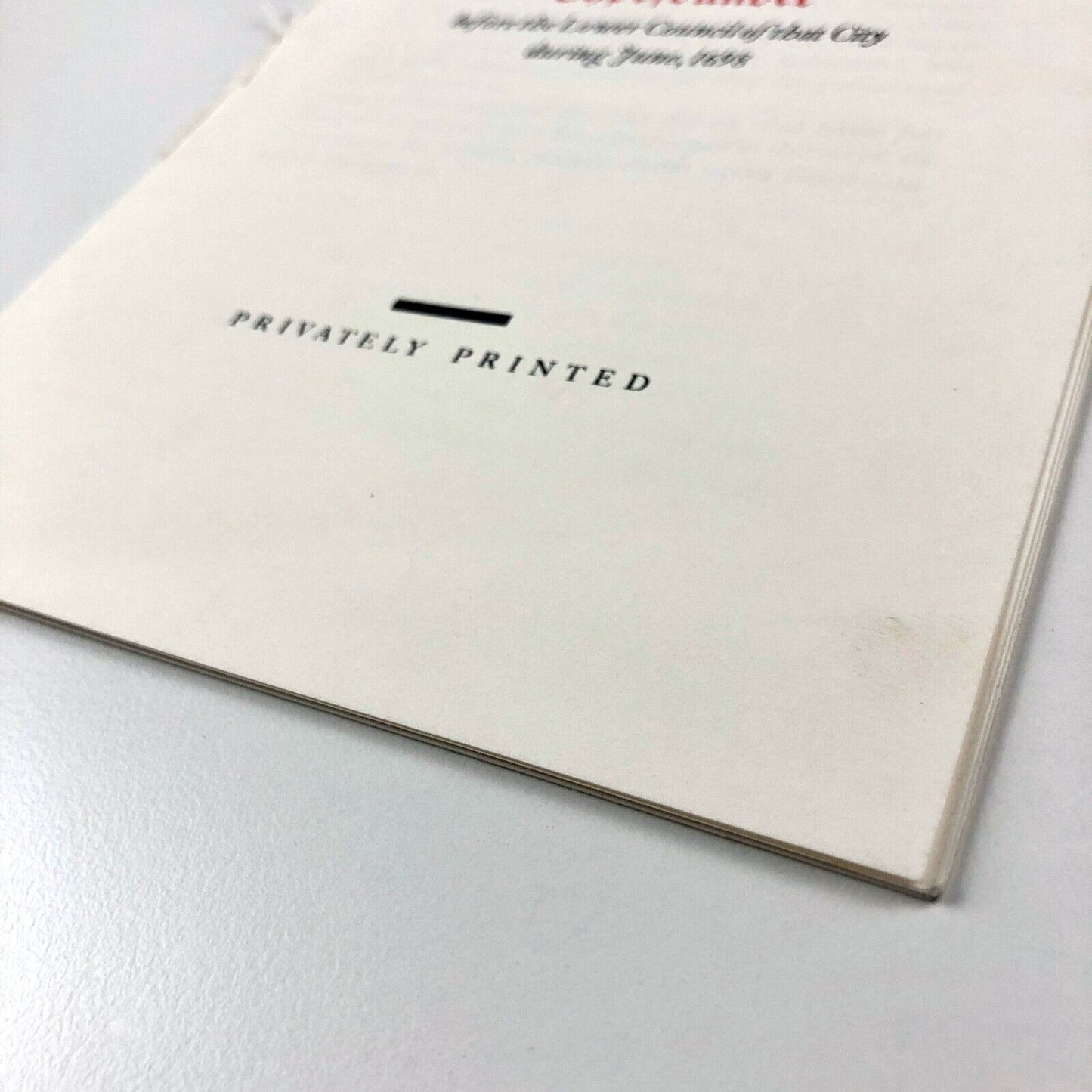 Proceedings of the Master Printers of Basel against Johann Pistorius. Before the Lower Council of that City during June, 1698 | Paul Hayden Duensing, Vicksburg, 1982