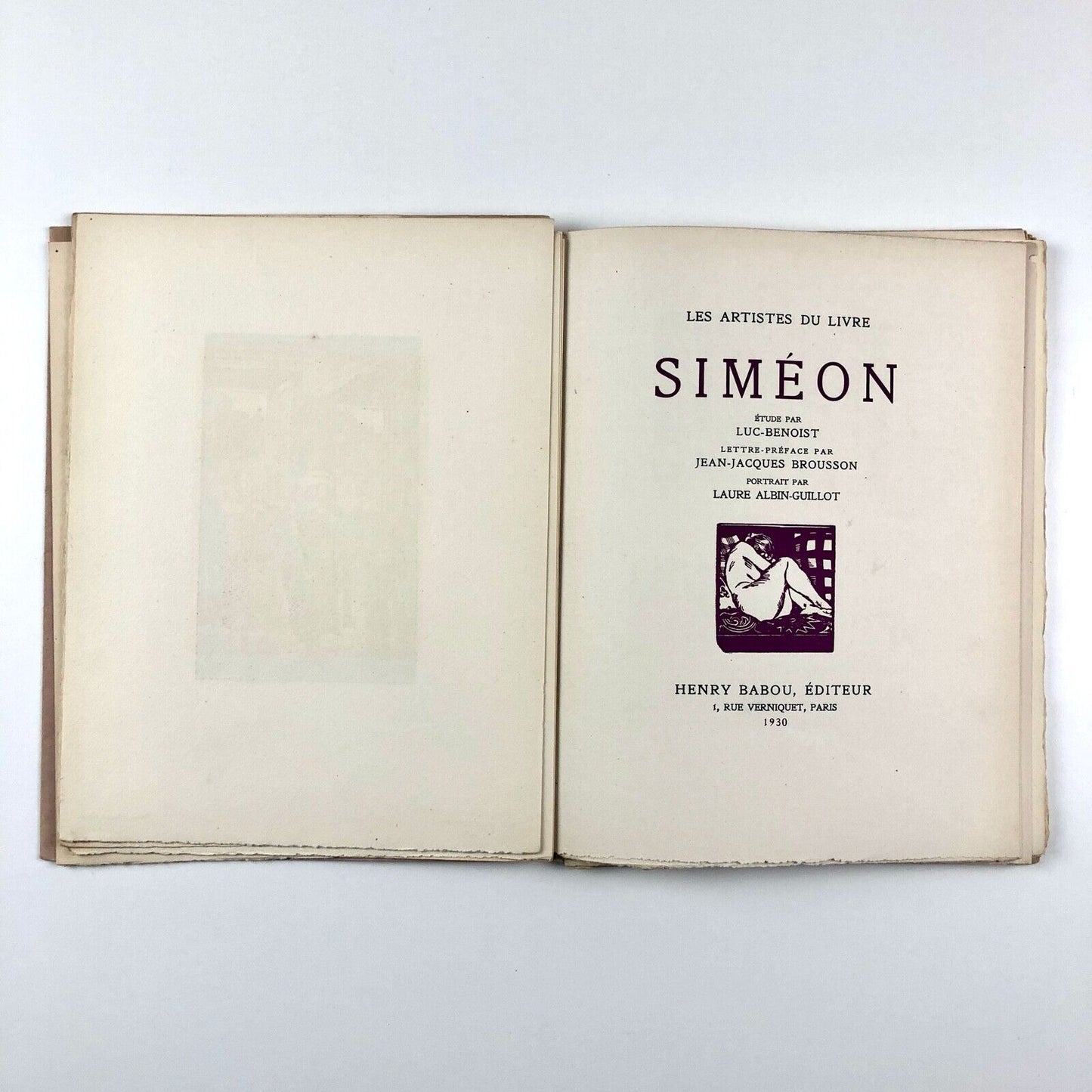 Les Artistes Du Livre – Siméon | Exemplar No. 620 | Henry Babou, 1930