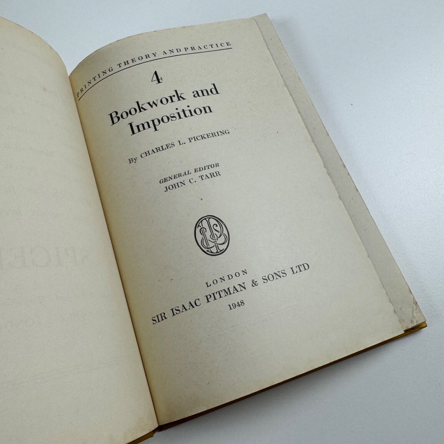 Bookwork and Imposition by Charles L. Pickering | Pitman Printing Theory and Practice 4, 1949