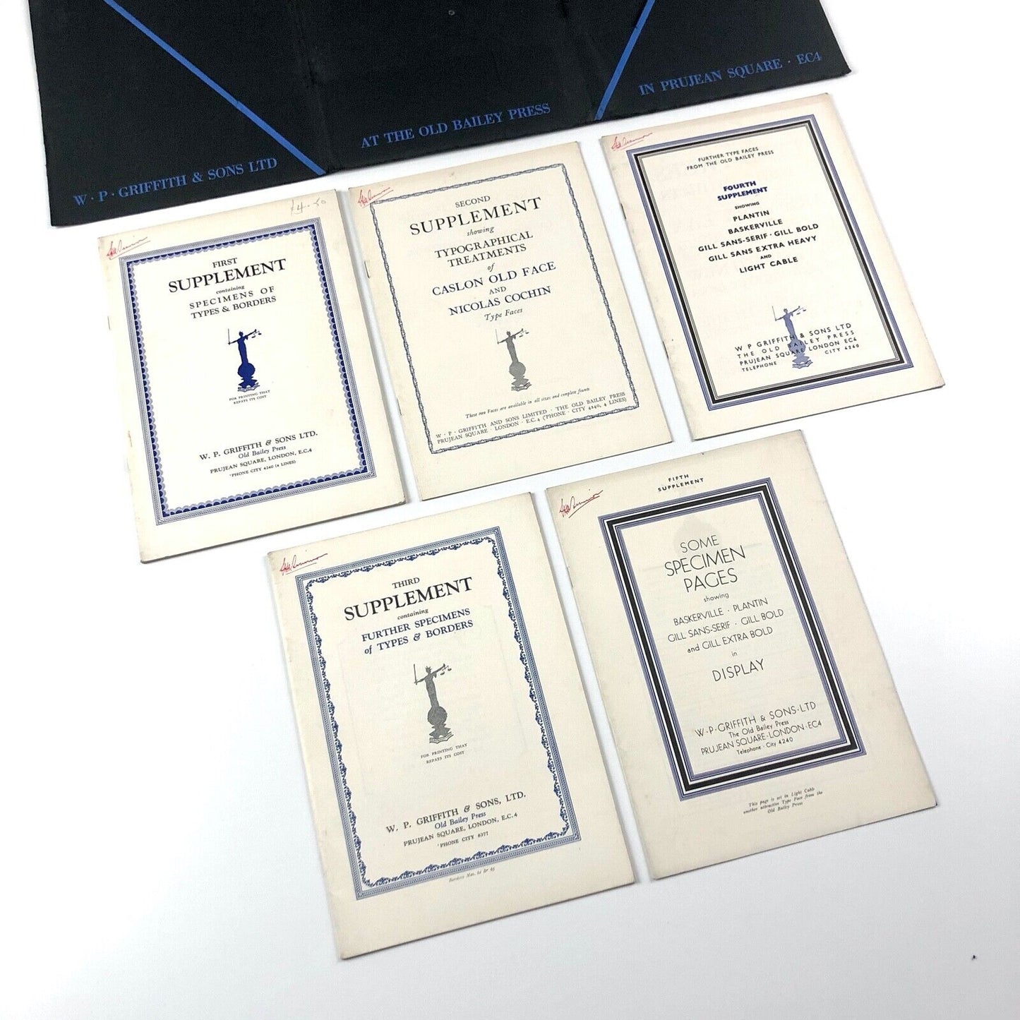 Type Fashions: 5 type specimen booklets | W.P Griffiths & Sons Old Bailey Press