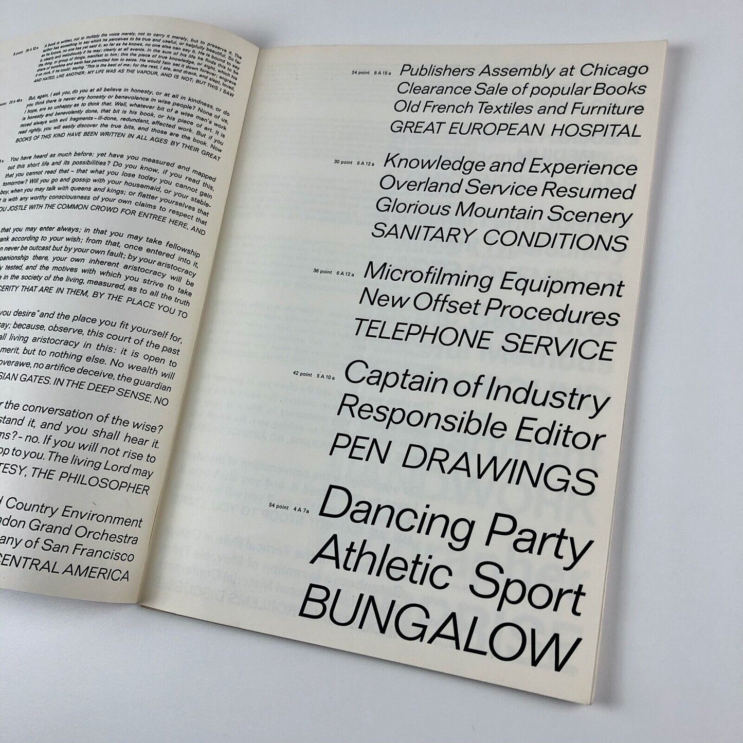 Folio type specimen brochure | Bauer Type Foundry | Possibly 1960s