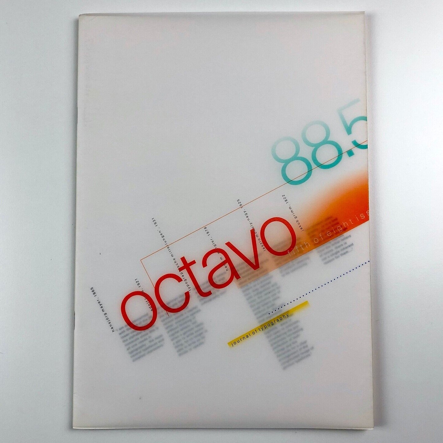 Octavo 88.5 magazine | International Journal of Typography, 1988