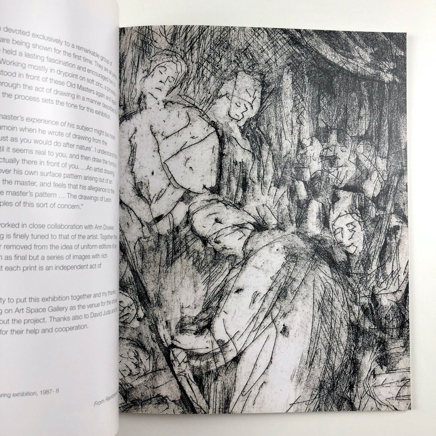 Leon Kossoff. Unique Prints From paintings at National Gallery | Art Space Gallery catalogue and private view invite, 2008