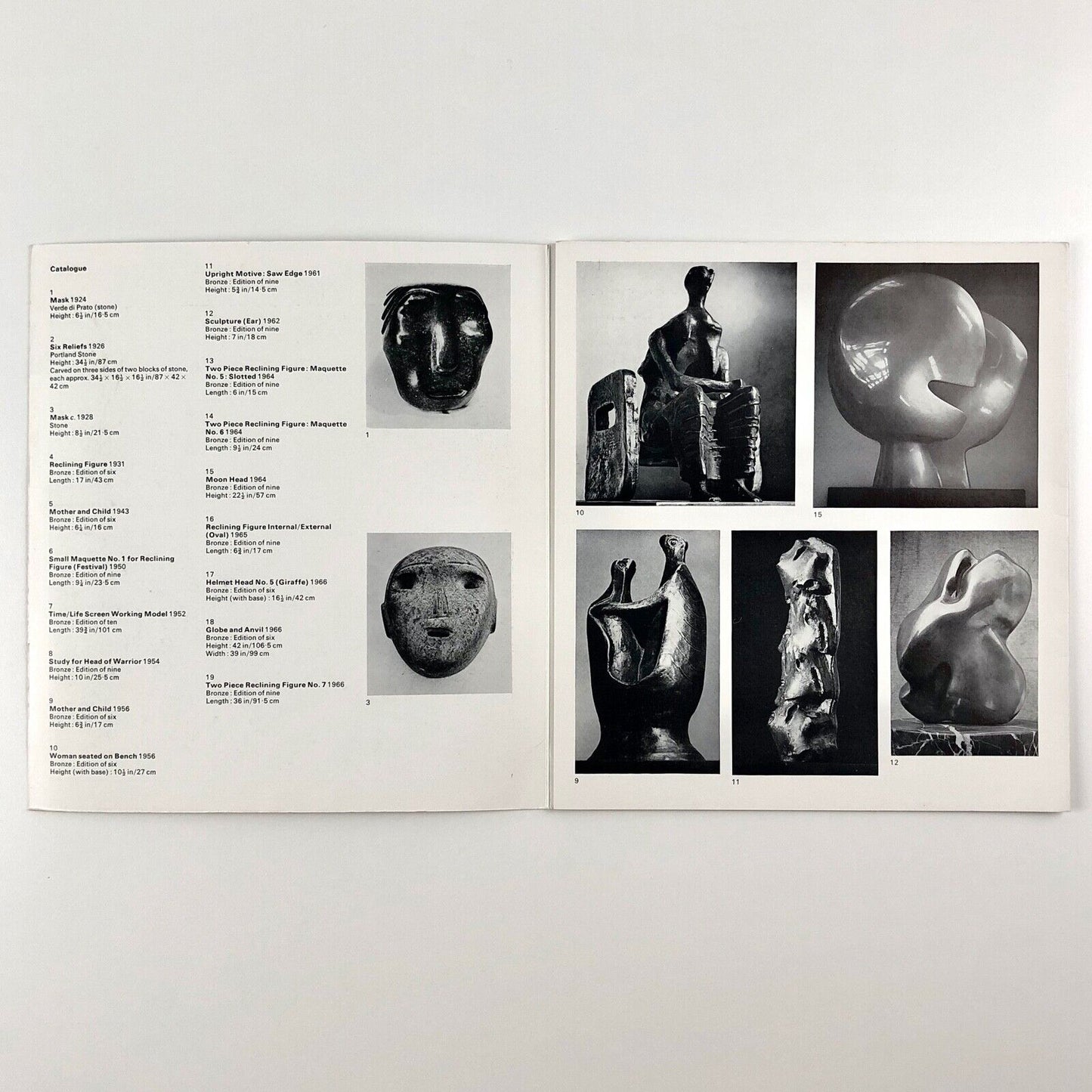Henry Moore exhibition leaflet | Marlborough Fine Art, July – August 1966