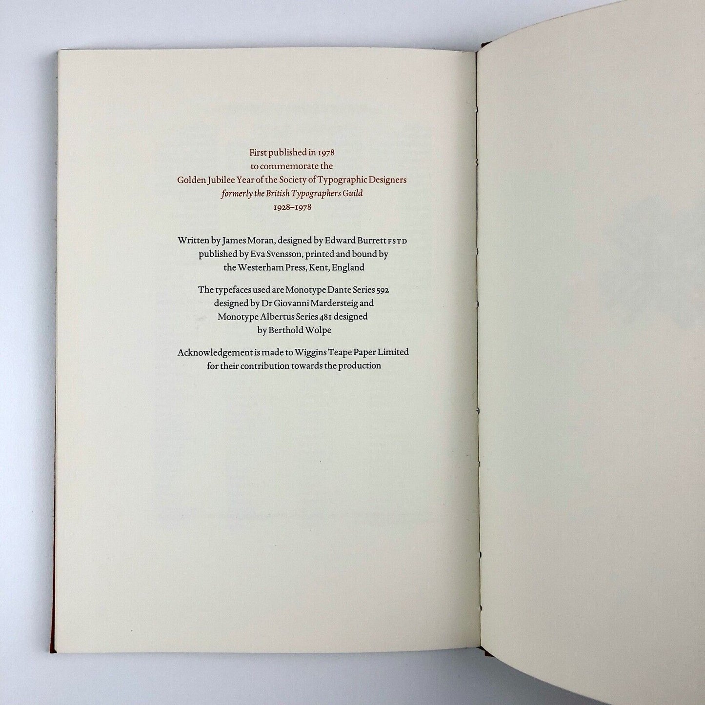 Fit To Be Styled a Typographer by James Moran | Eva Svensson / Westerham, 1978