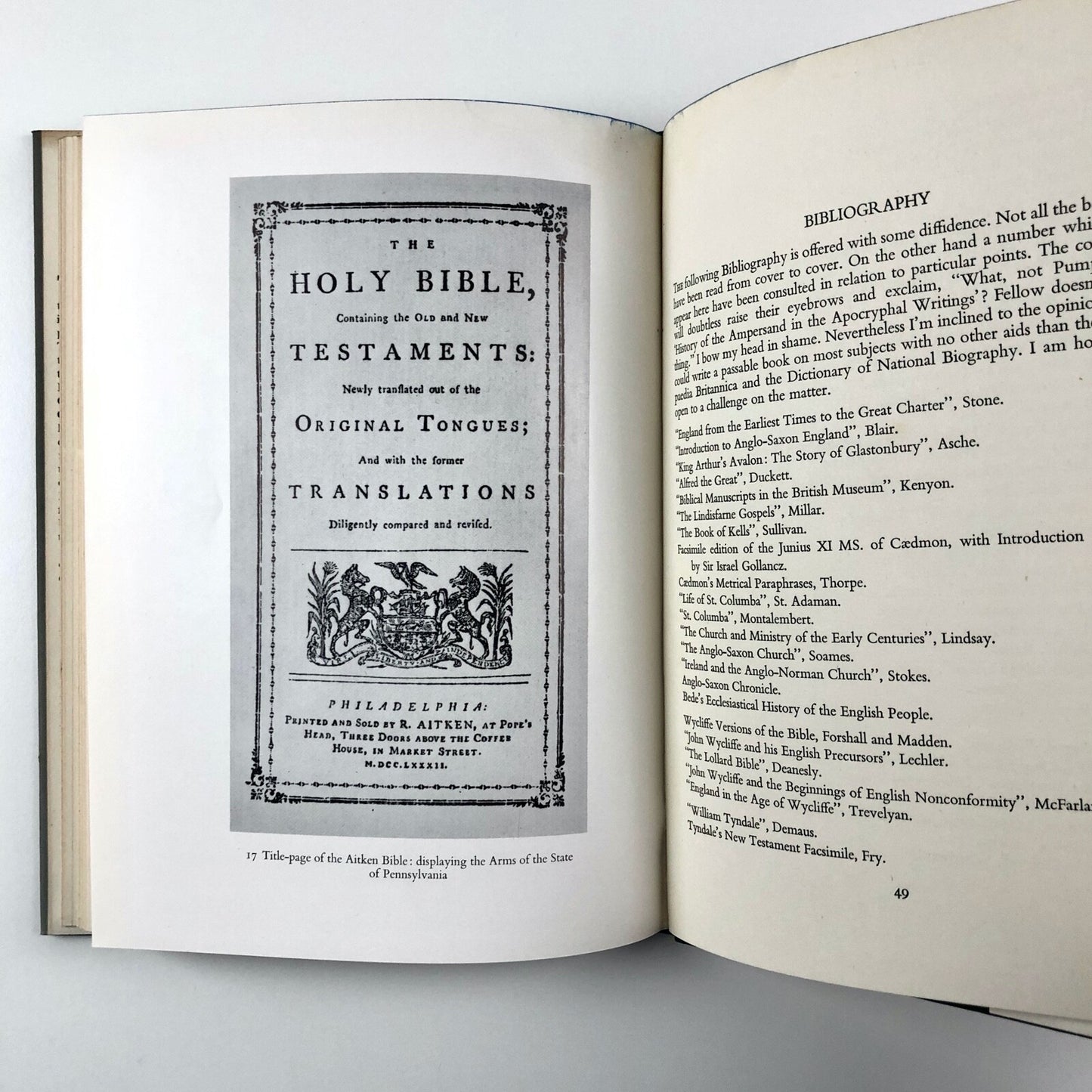 An Outline of Anglo American Bible History by Edgar Newgass | B T Batsford, 1958