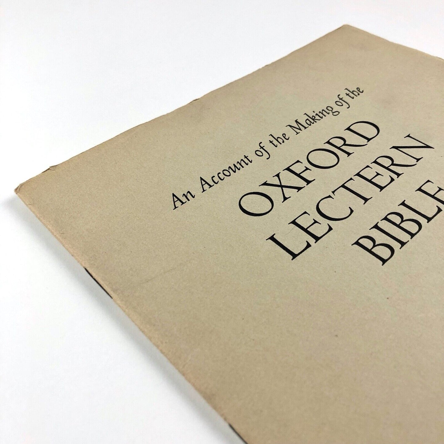 An Account of the Making of the Oxford Lectern Bible | Bruce Rogers, 1936?